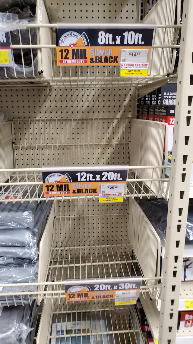 New 12 mil Extreme Duty Tarps coming to Harbor Freight. r/harborfreight