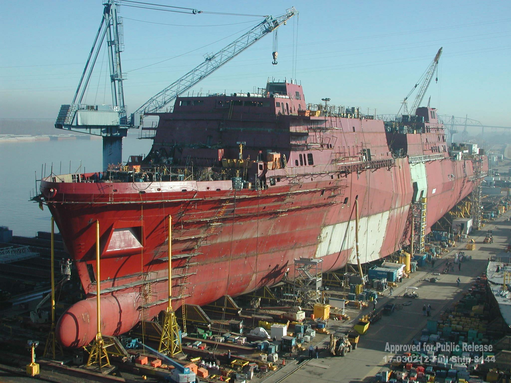 The amphibious transport dock ship San Antonio (LPD17) is under