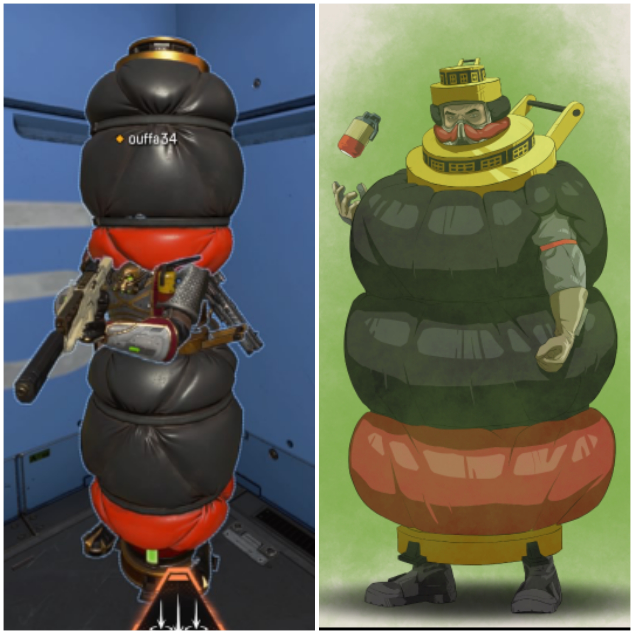 Did i nailed it guys? (caustic drawing by u/Cesuim55) r/apexlegends