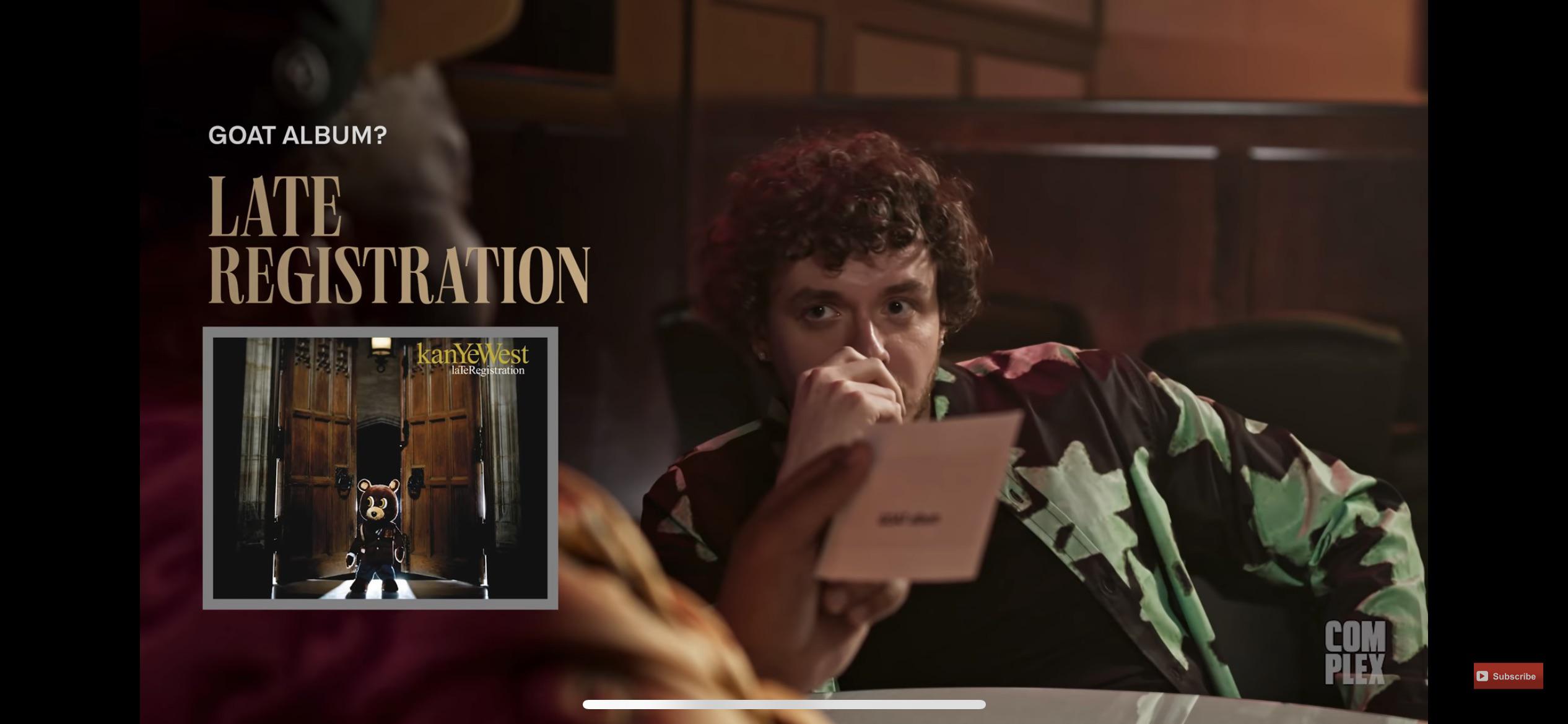 Jack Harlow names Late Registration as his GOAT album r/WestSubEver