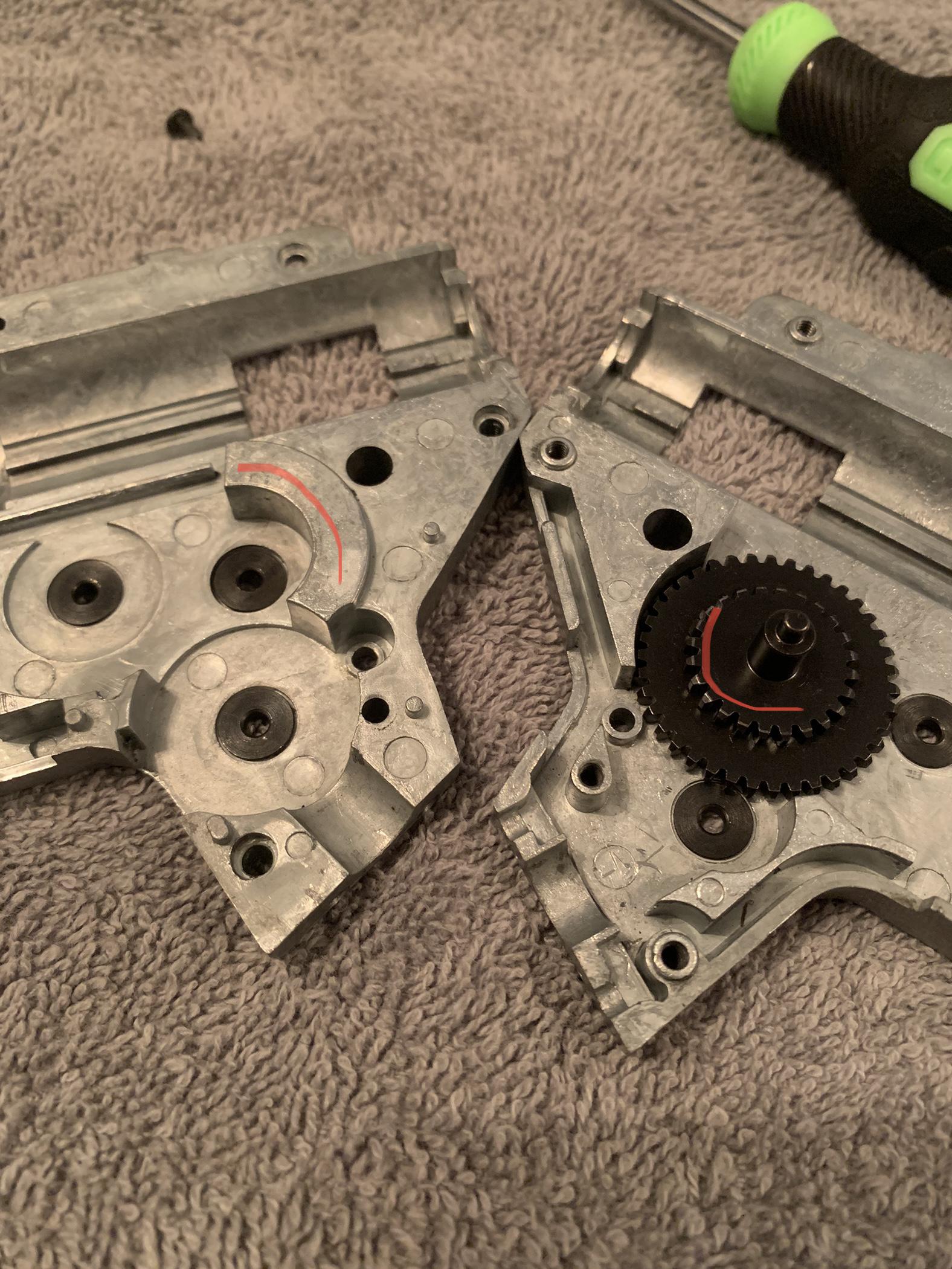 I'm trying to install a new gearset and shim my aeg, and the top of the