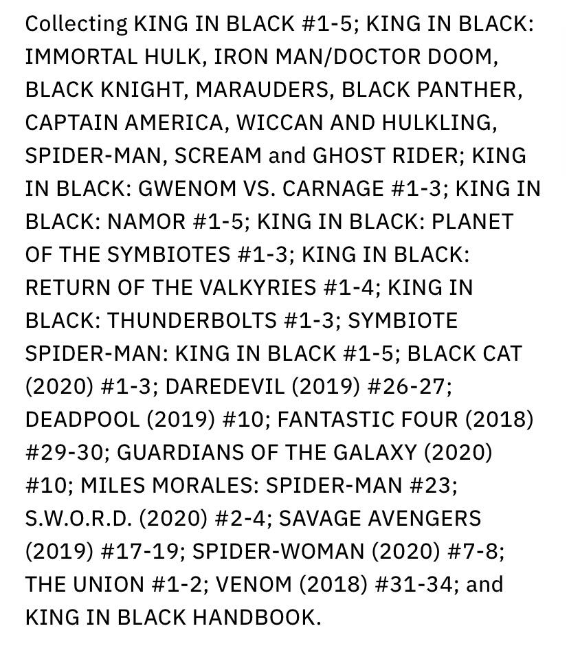 Completionists of King in Black, how good were the tieins? Only read