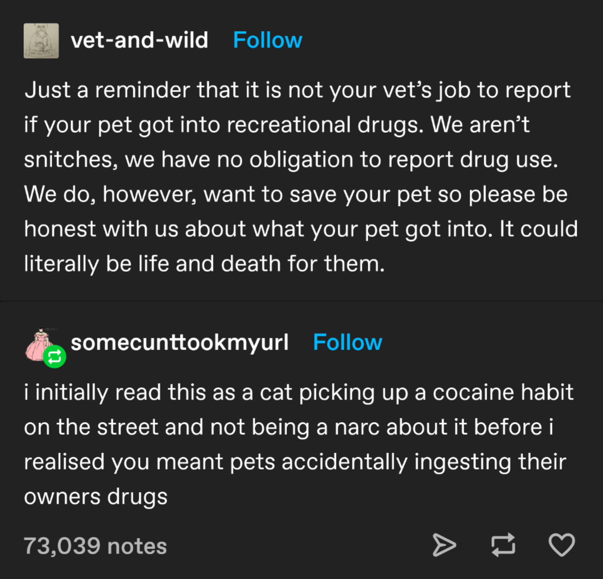 Let your vet know r/CuratedTumblr