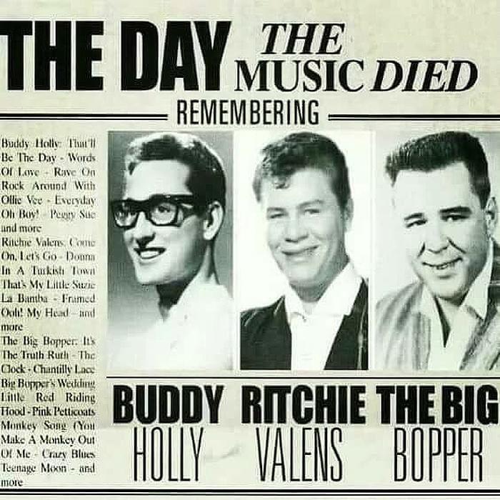 THE DAY THE MUSIC DIED On this day February 3, 1959. Buddy Holly, The