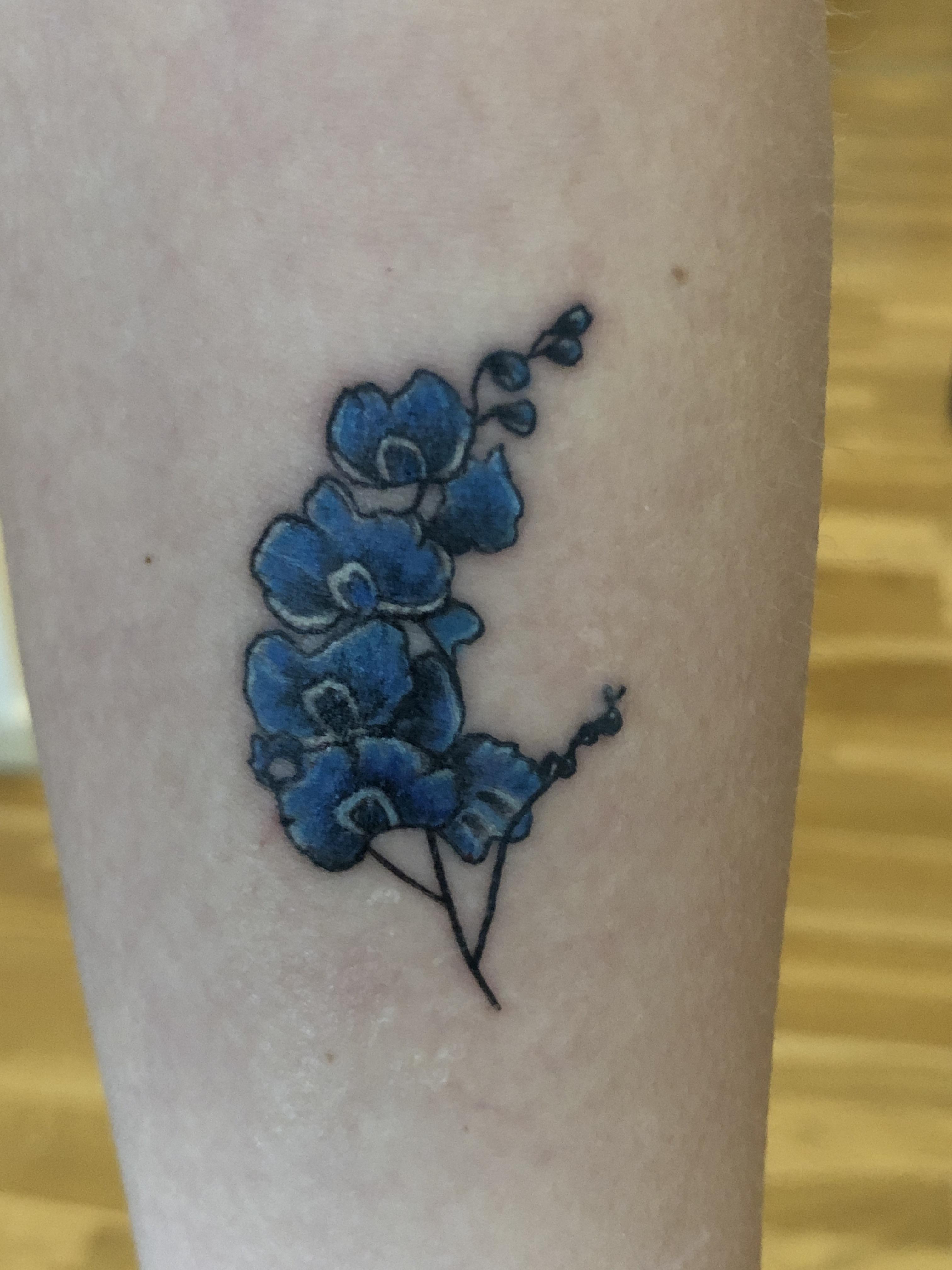 Blue Orchid Tattoo
