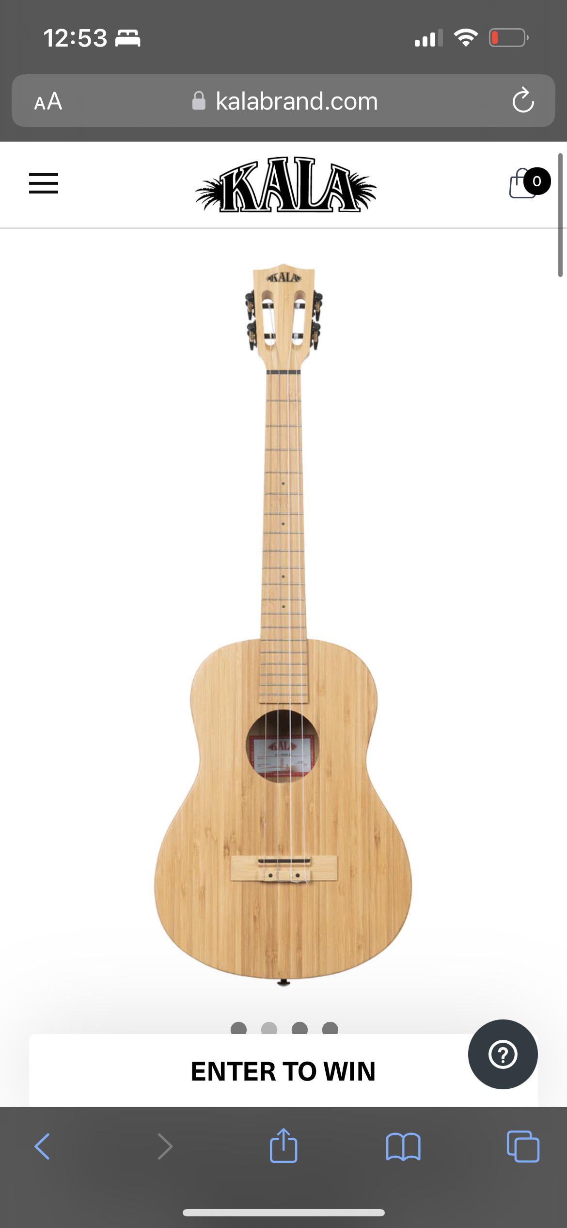 Baritone KALA bamboo r/ukulele