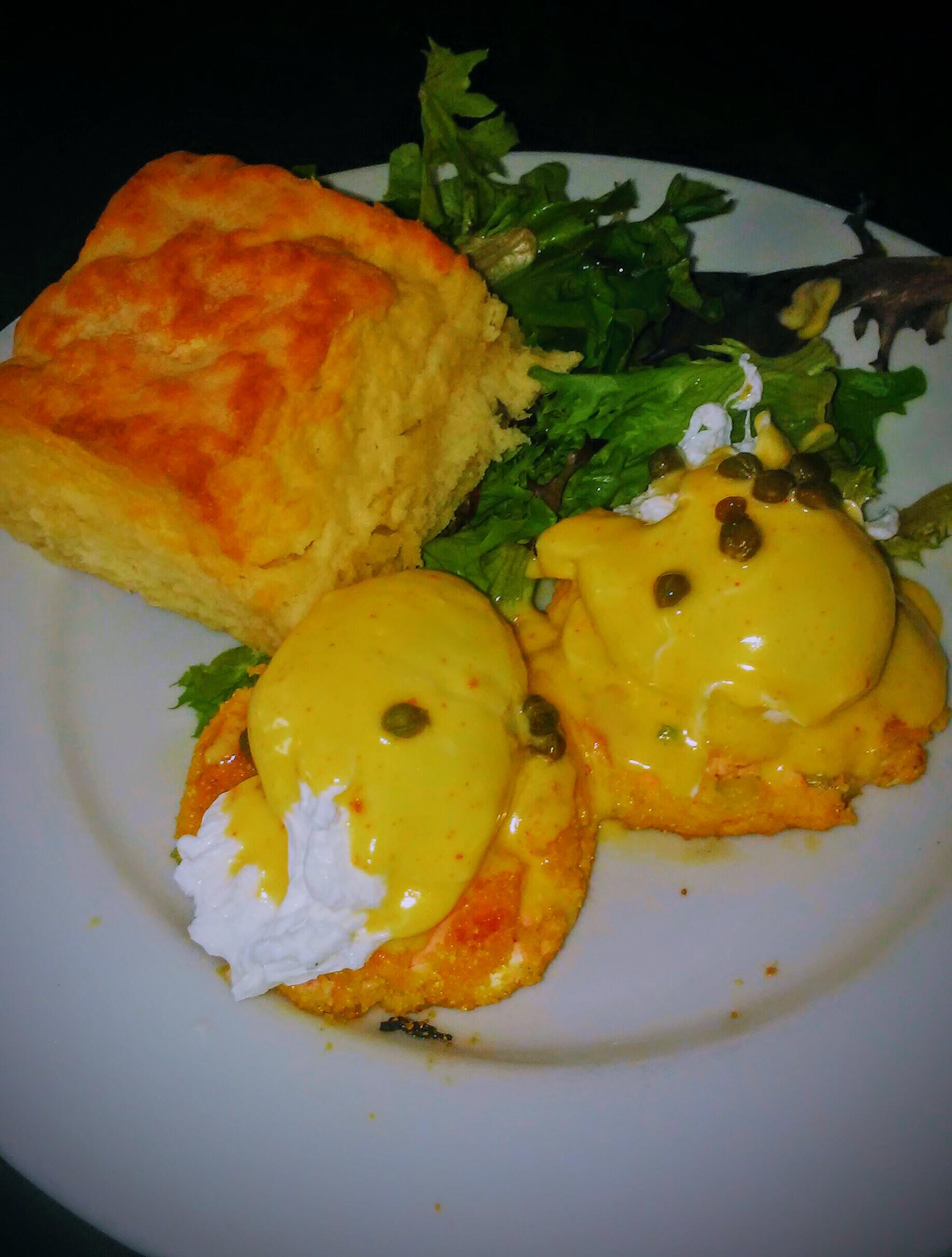 [I ate] Salmon Cake Benedict r/food