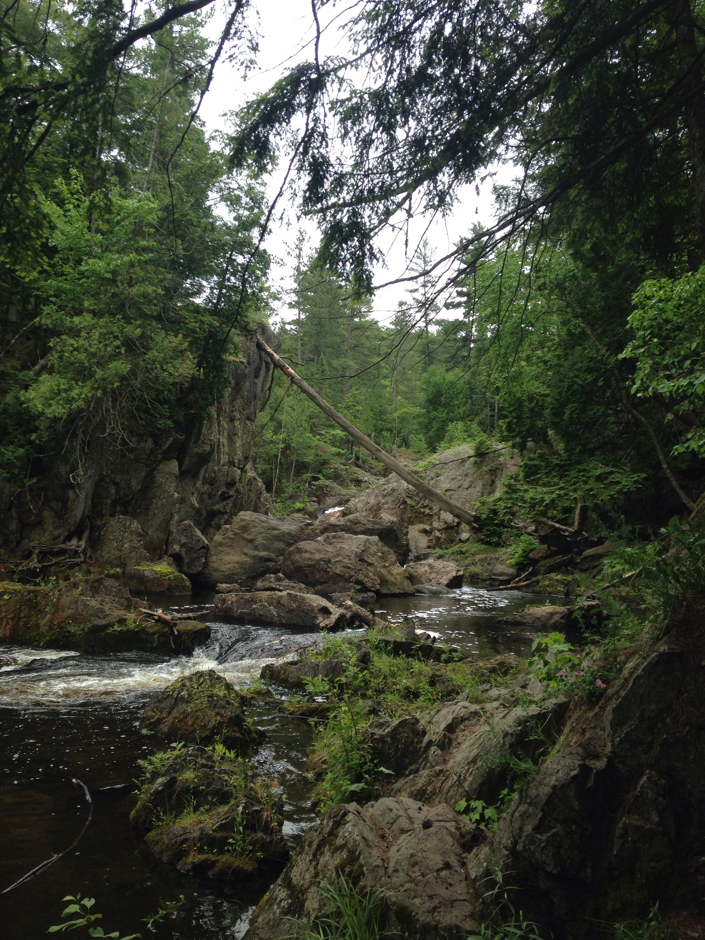 Dead River Falls, Michigan. [452 x 604] [OC] Hiked for a few hours, got