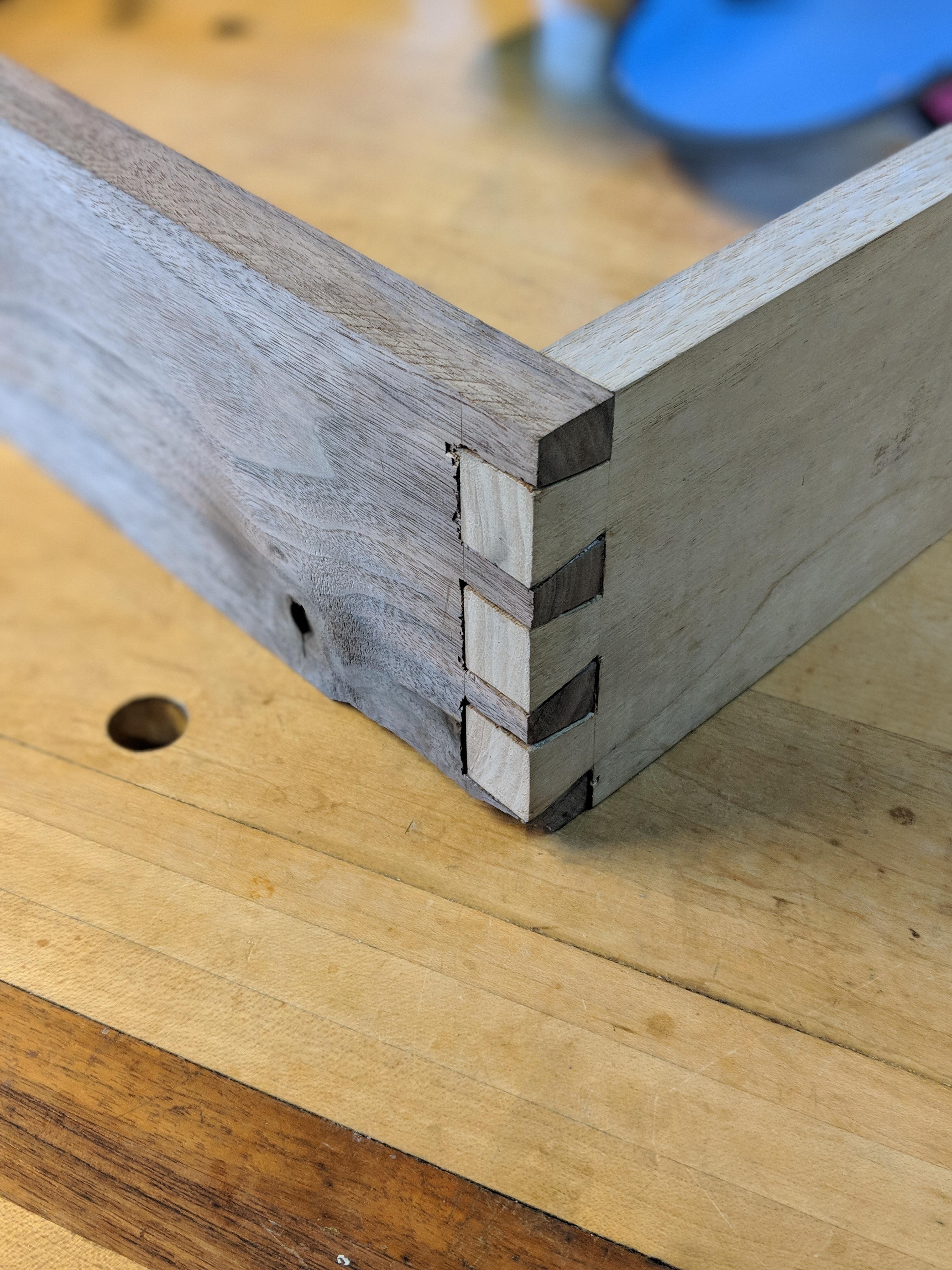 First attempt hand cut dovetail r/woodworking