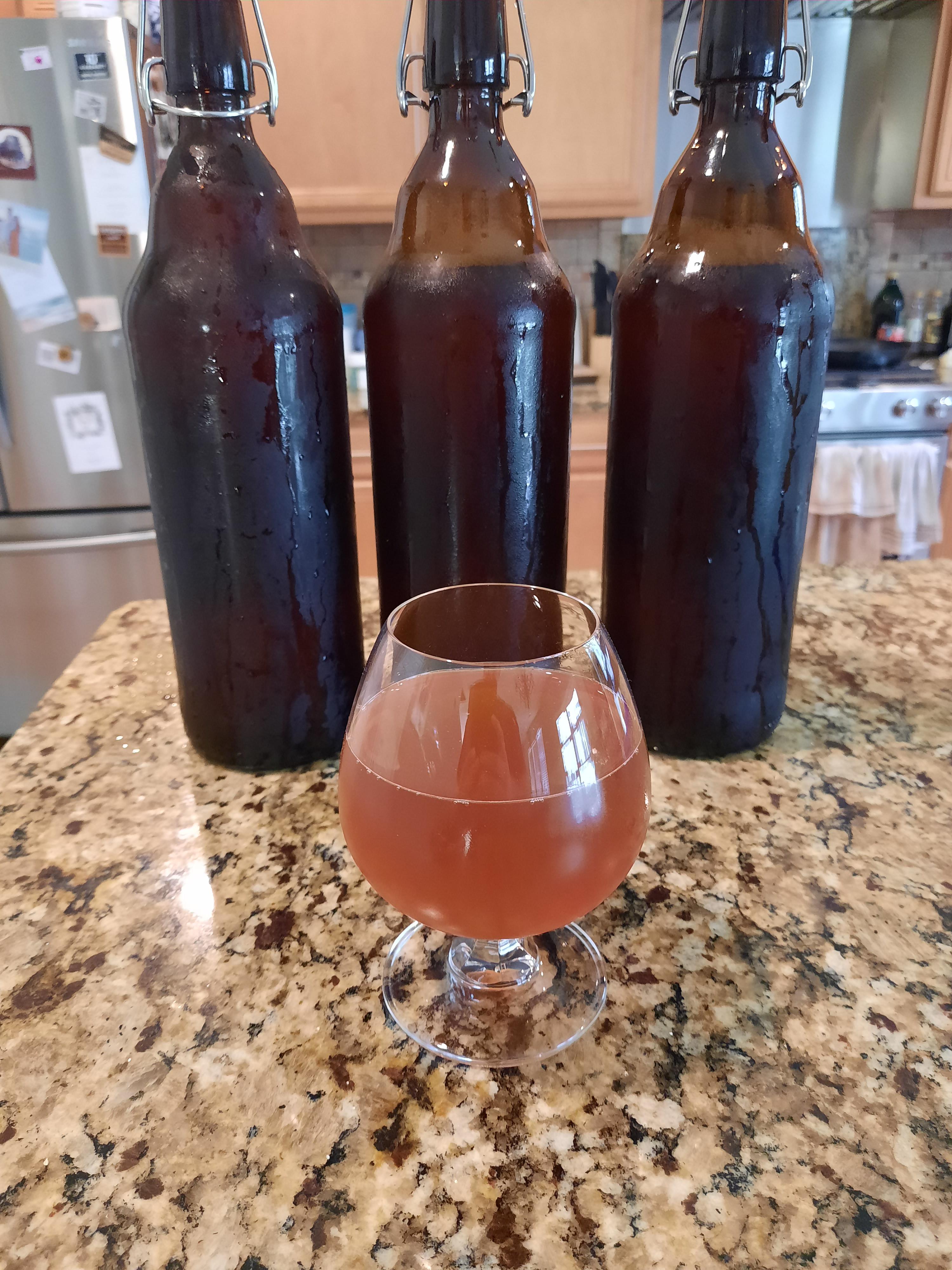 Chocolate Mead. OG 1.108, Finished at 1.000, about 14.8, tastes smoky. r/mead