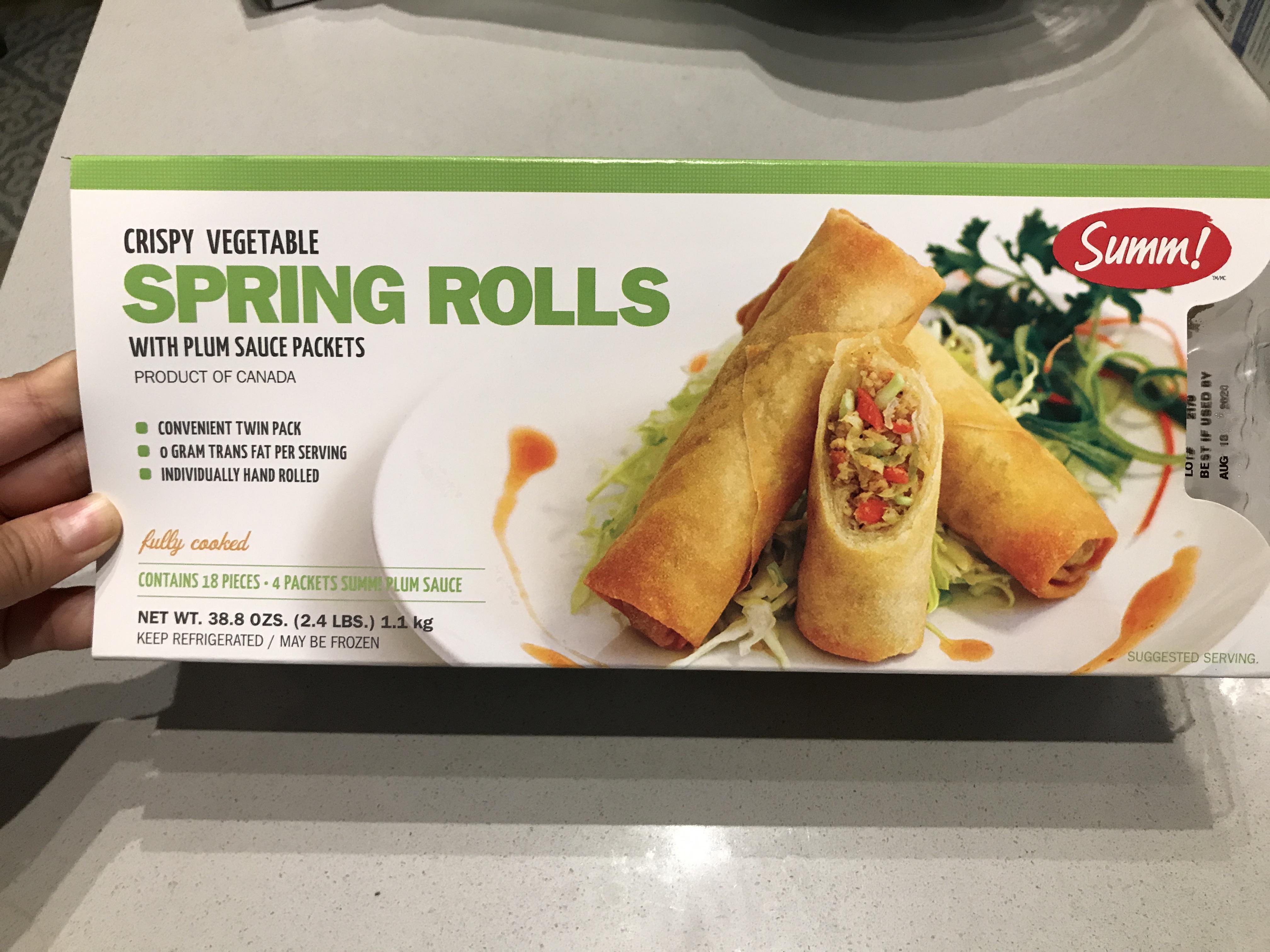 Probably the best store bought spring rolls I’ve tried! First time