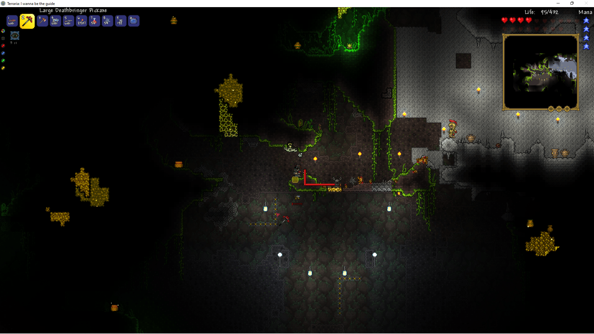 For reason there were floating glass lanterns and some kind of torch