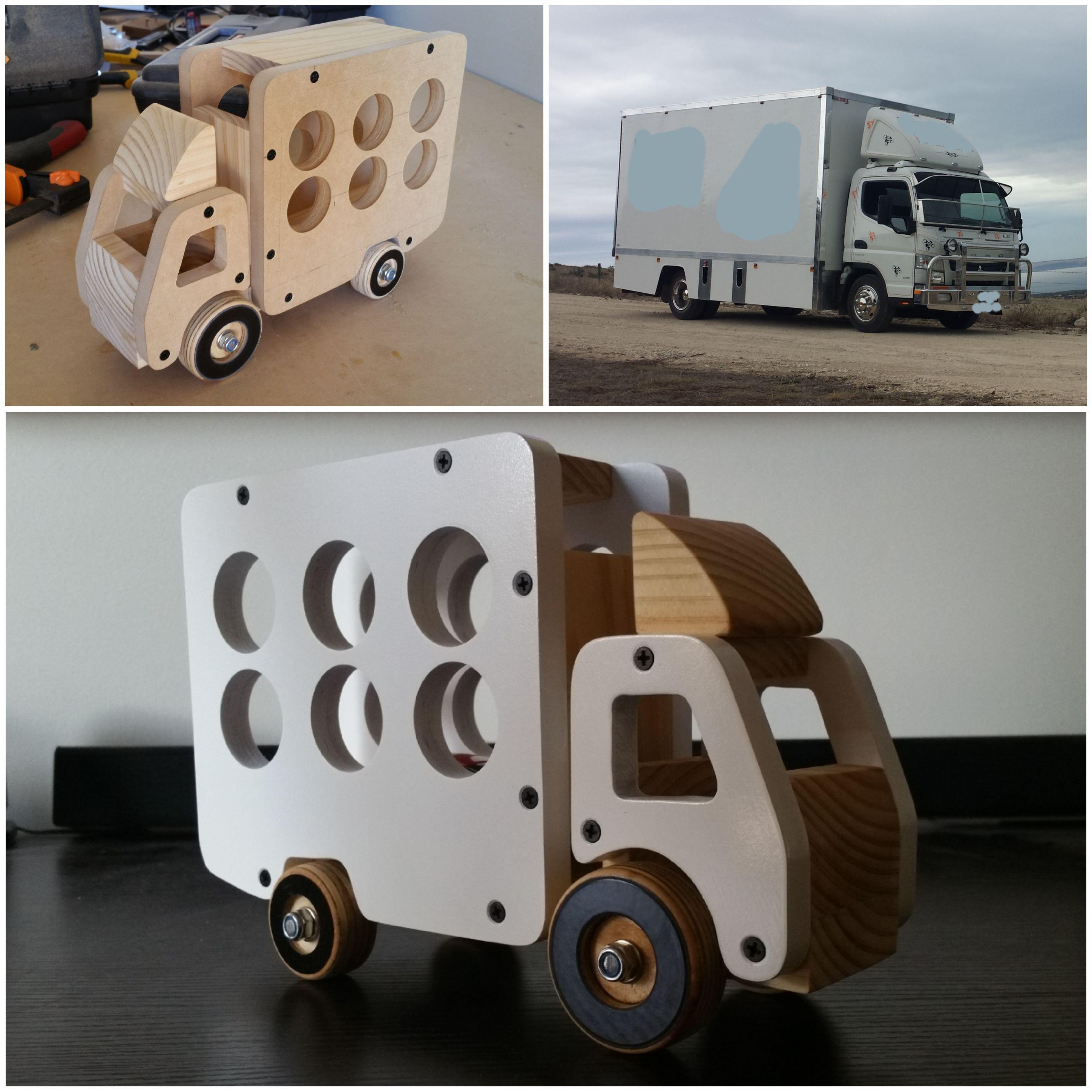 I made this Toy truck for my 1 year old, to match the one I drive at