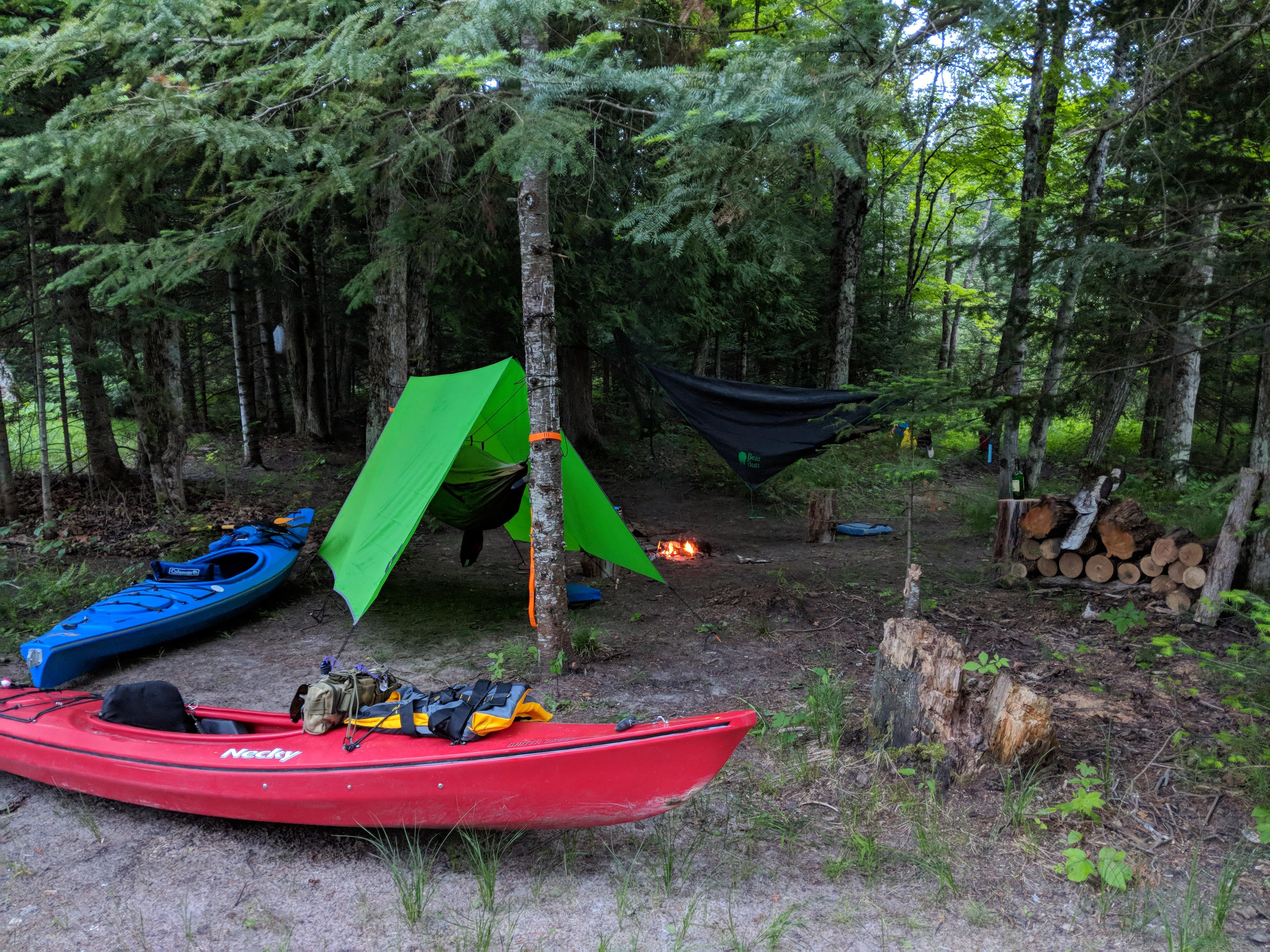 Kayaking camping in the big Manistee River mi. r/CampingandHiking