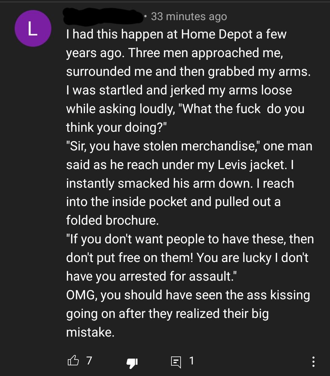 Home Depot Customer Takes on Loss Prevention thatHappened