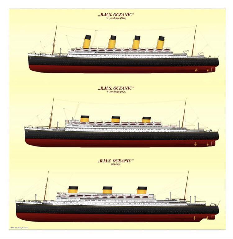 Design evolution of the never completed 1920s White Star liner RMS