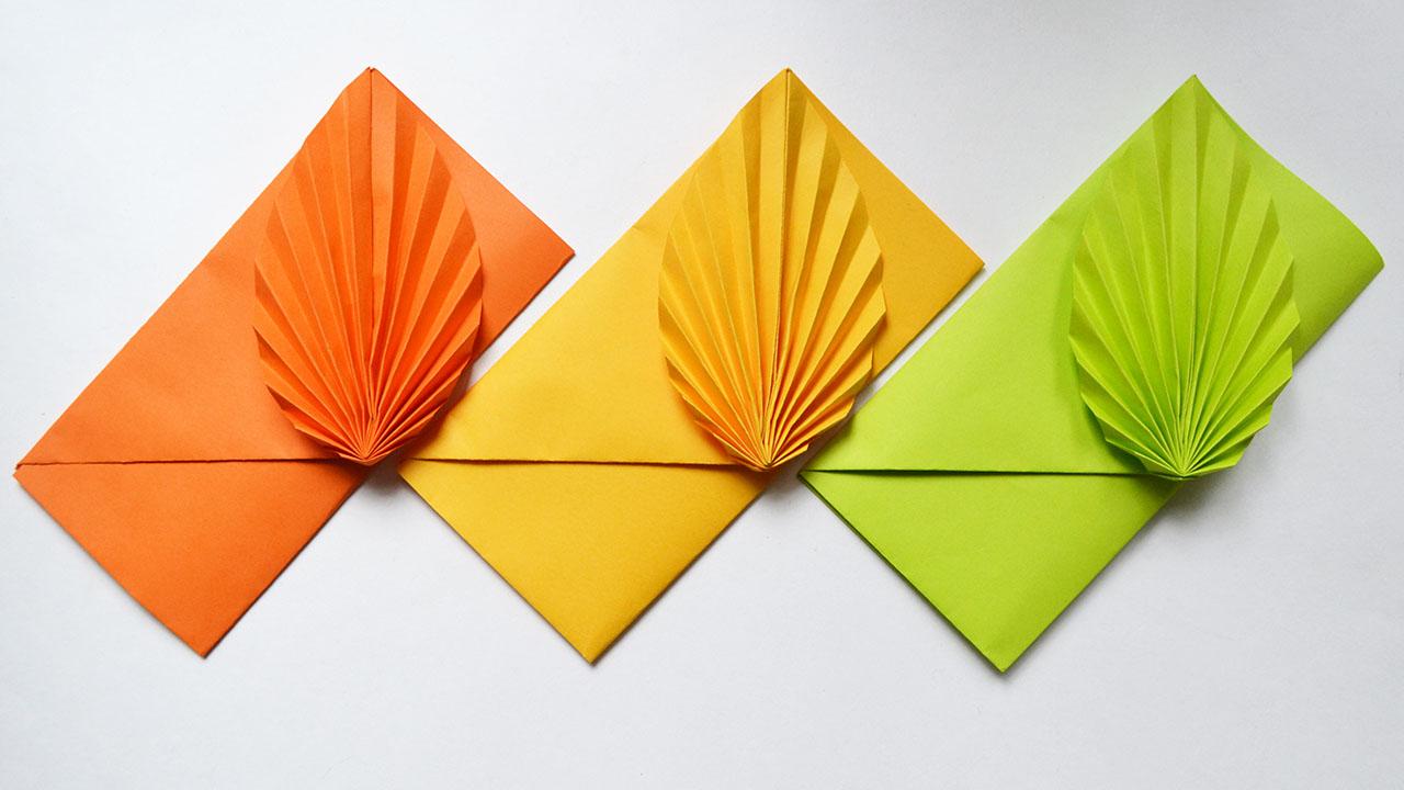 Colored Paper ENVELOPE Easy Origami Tutorial DIY papercraft