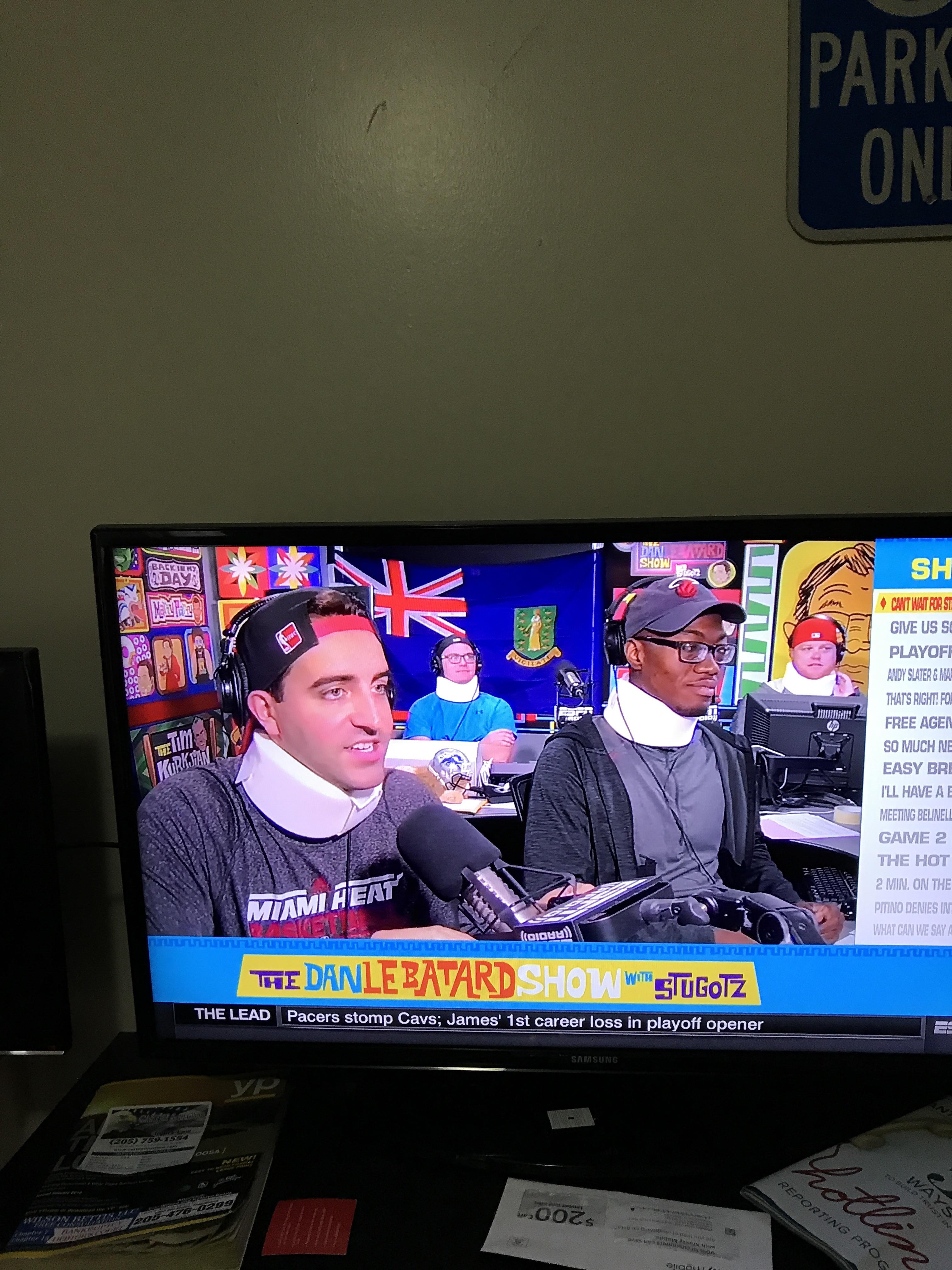 In case you aren’t watching it on tv. Everyone has a neck brace on r