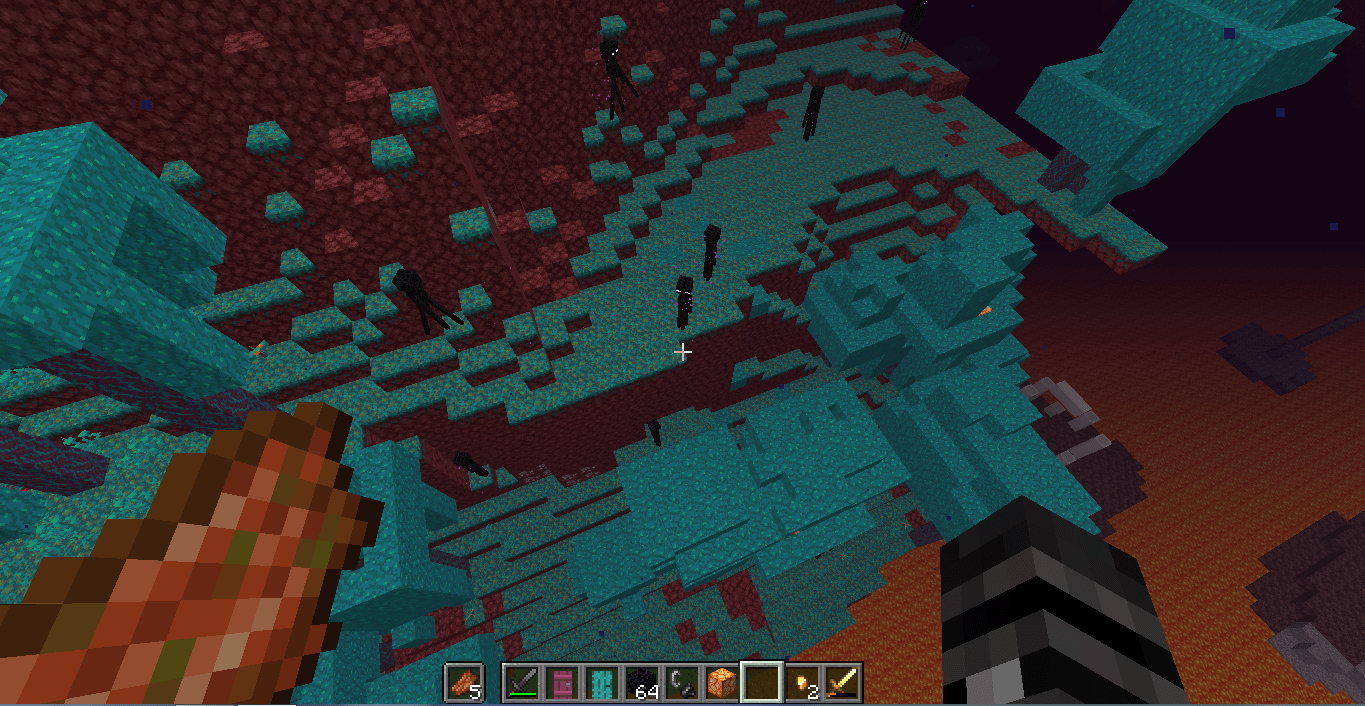Endermen seem to spawn commonly in the blue netherwart forests? r