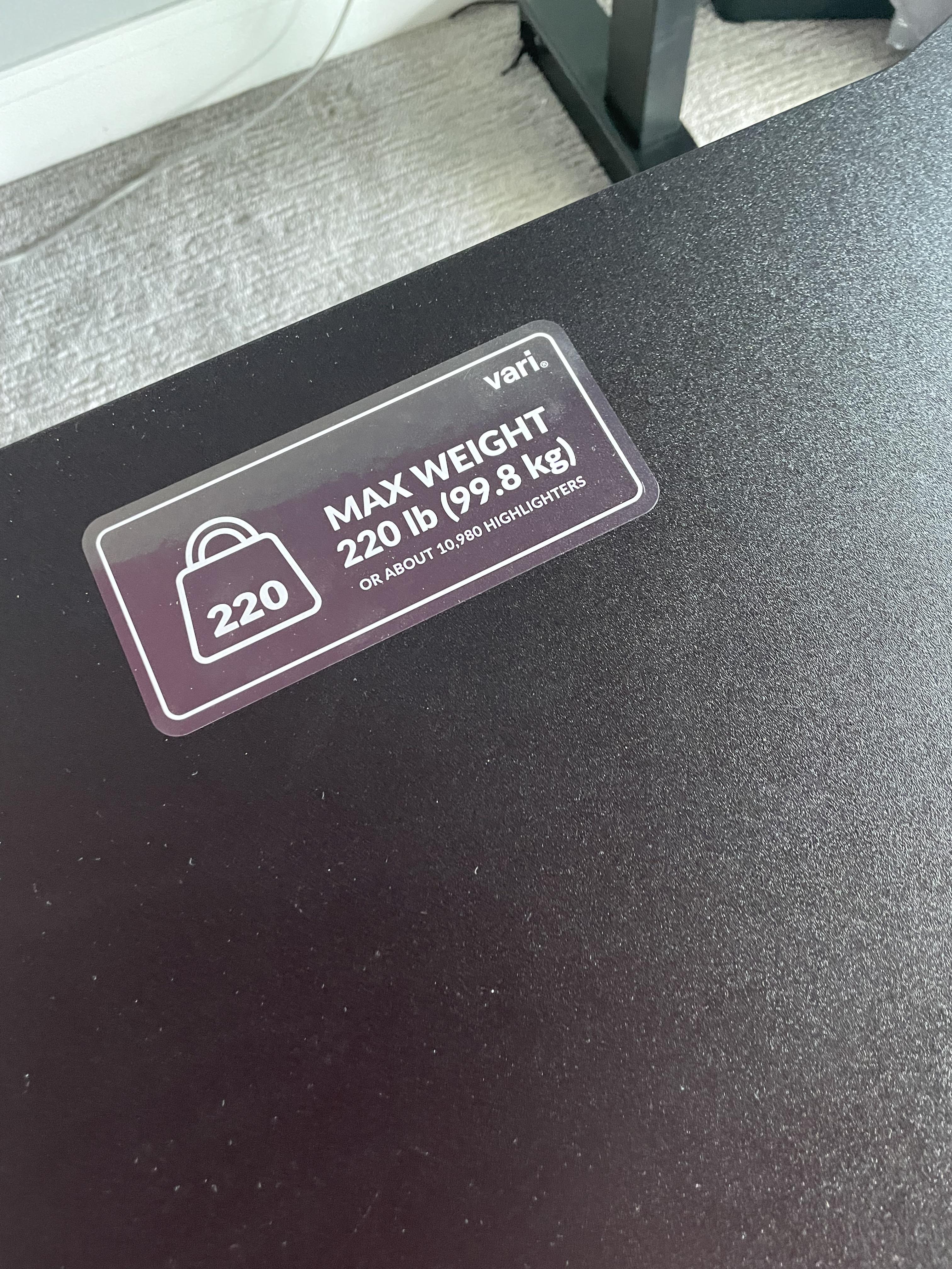 New Desk weight capacity r/funnysigns