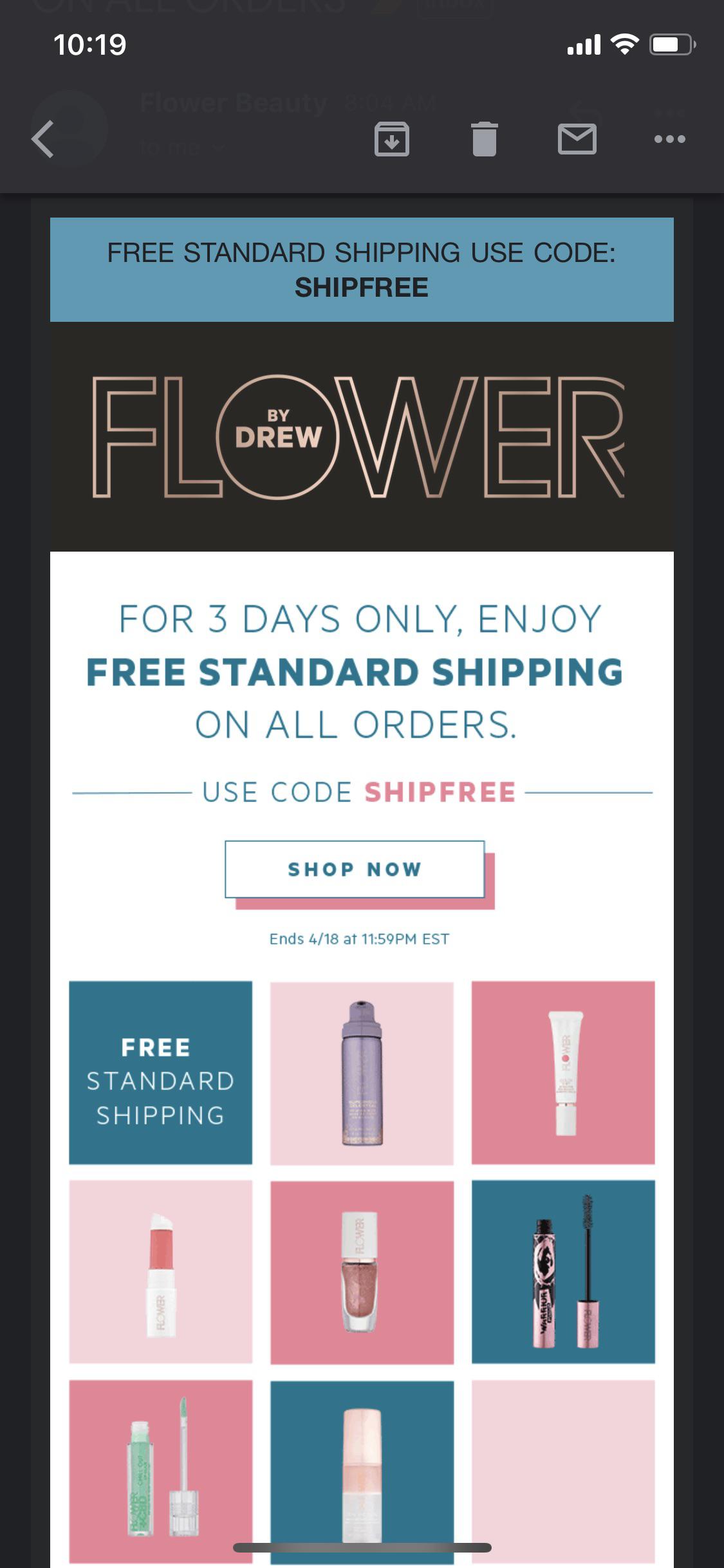 Flower Beauty For 3 days Only, Free Standard Shipping. Use Code