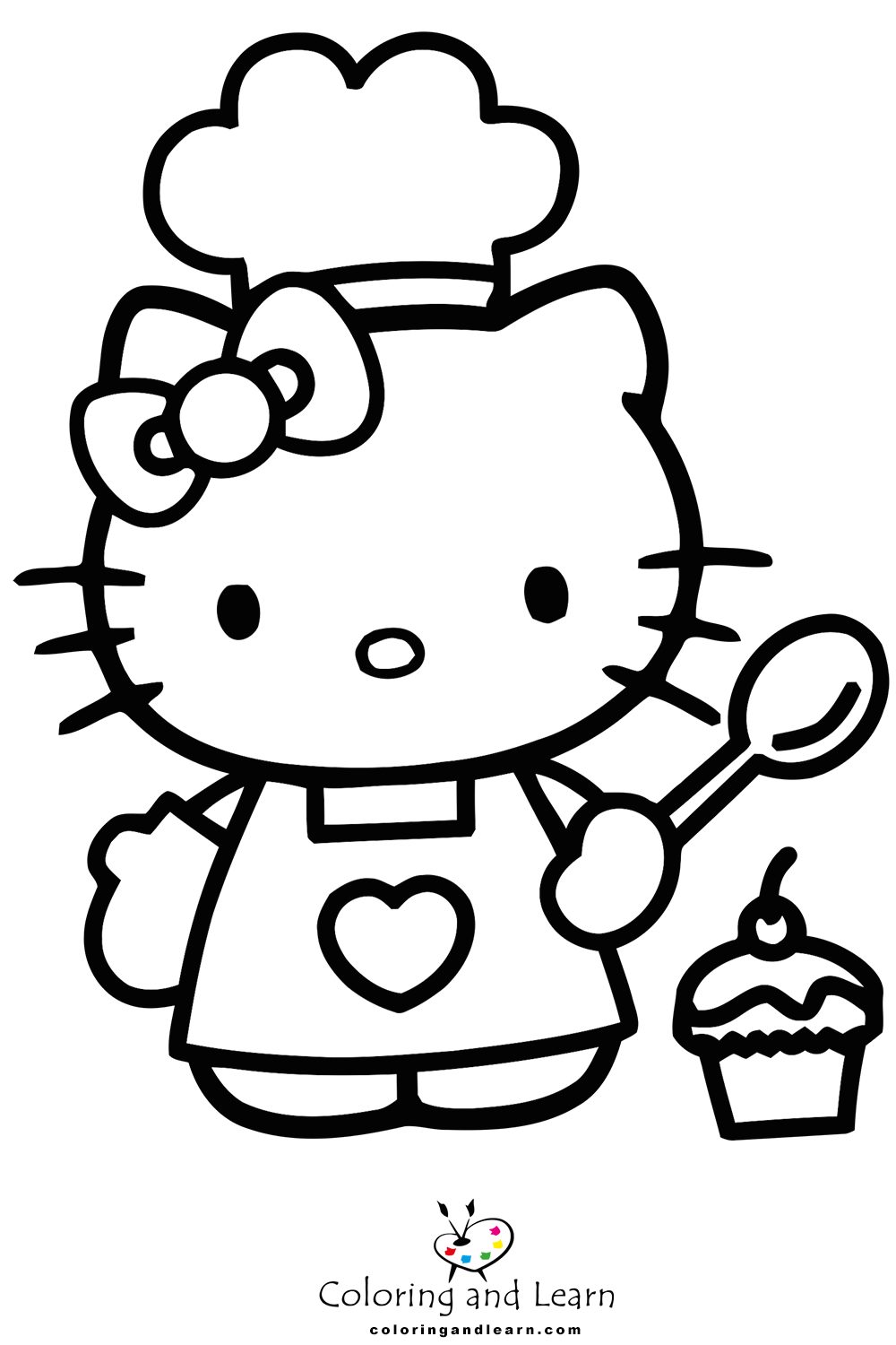 Hello Kitty Cooking Coloring Pages