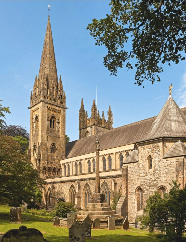 Llandaff Cathedral, Cardiff, viewed from the southeast. (Image Paul
