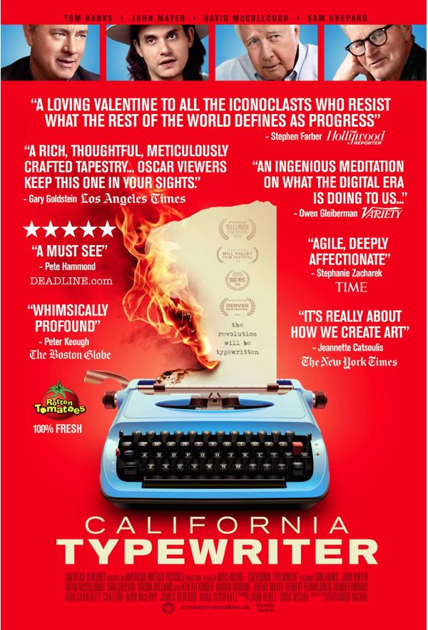 California Typewriter movie poster please read below to be enticed