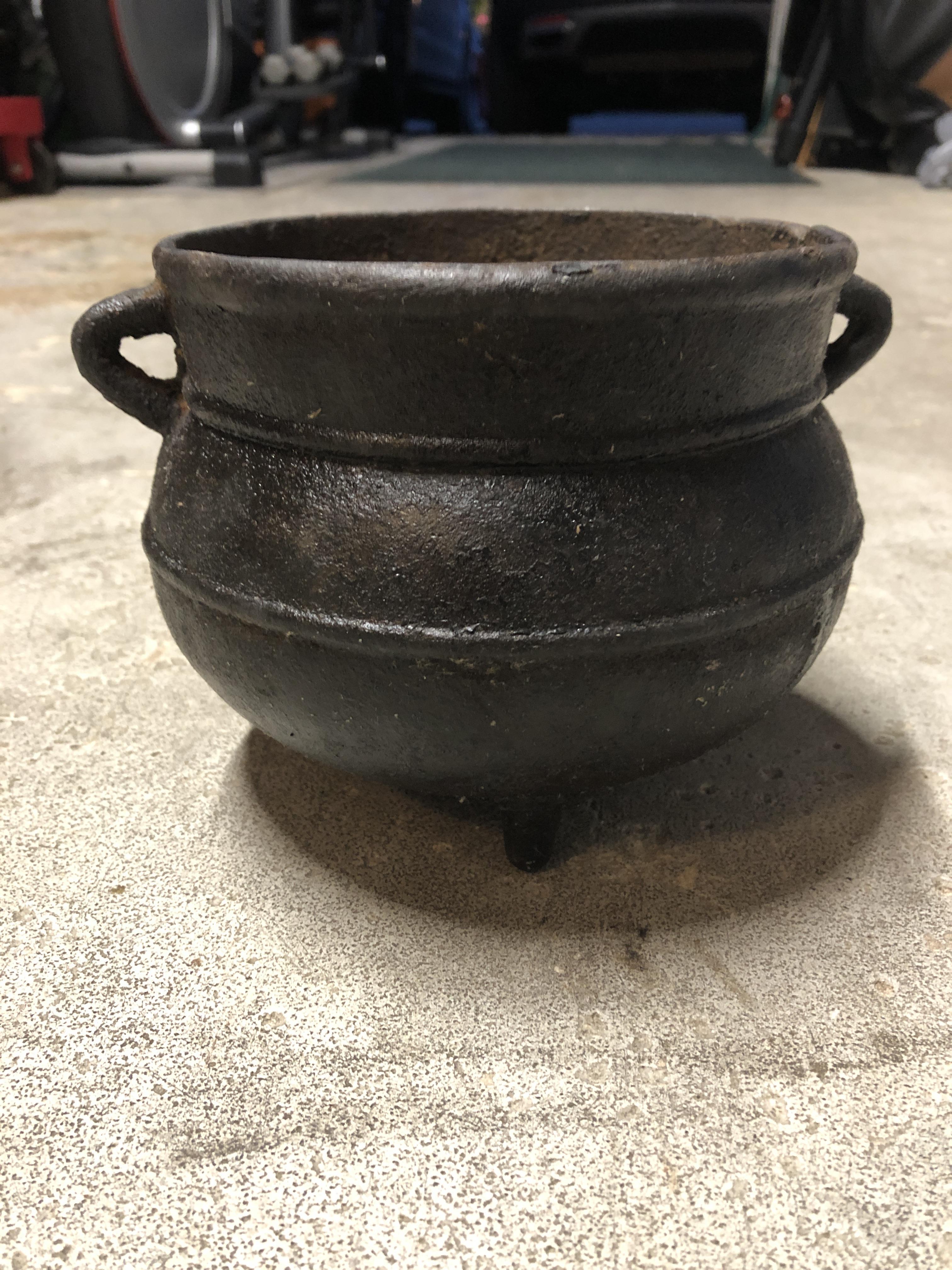 Found a cast iron pot! Any advice on cleaning years of gunk out for