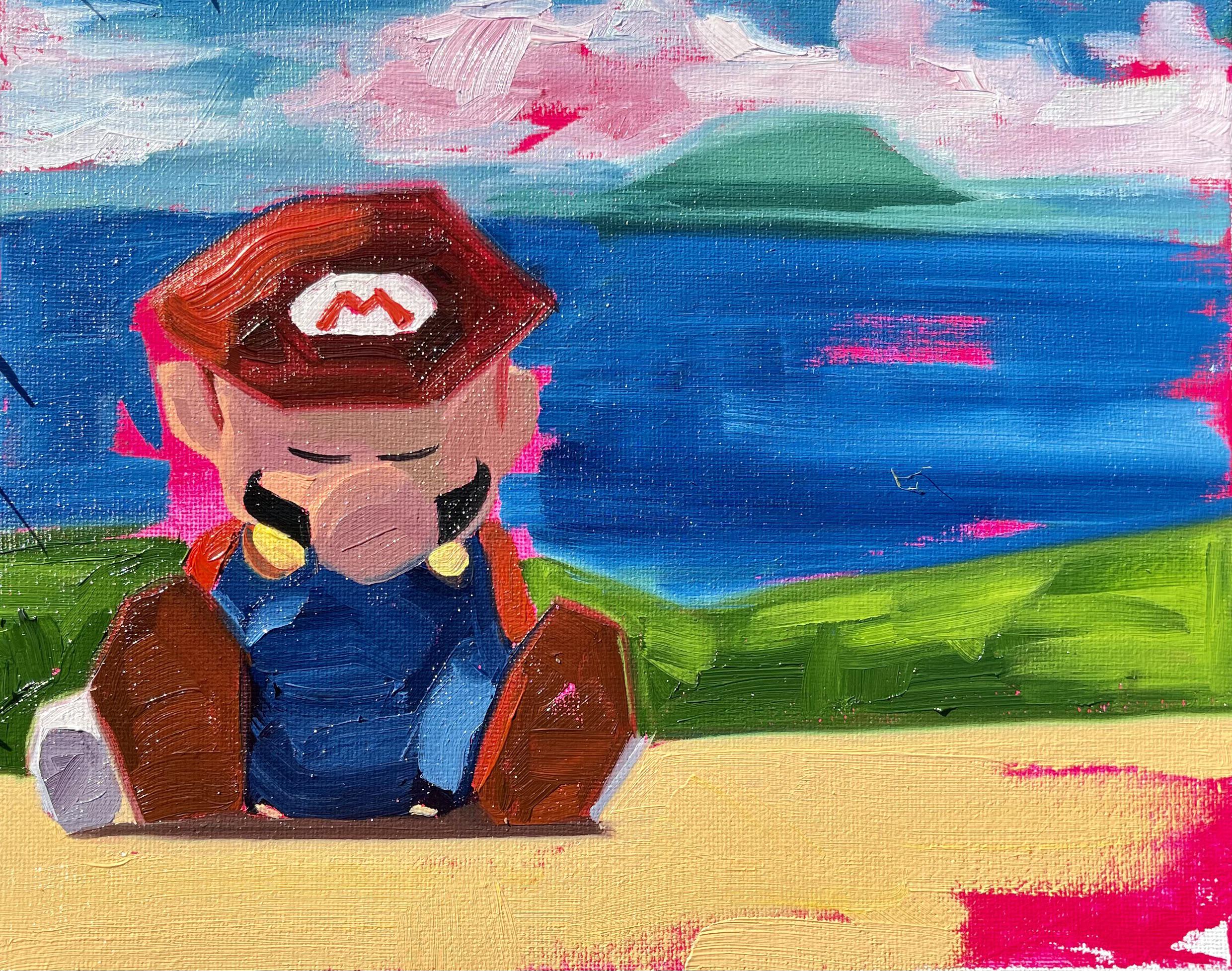 Mario 64 oil painting by me “Sleepy Time Mario” r/SuperMario64