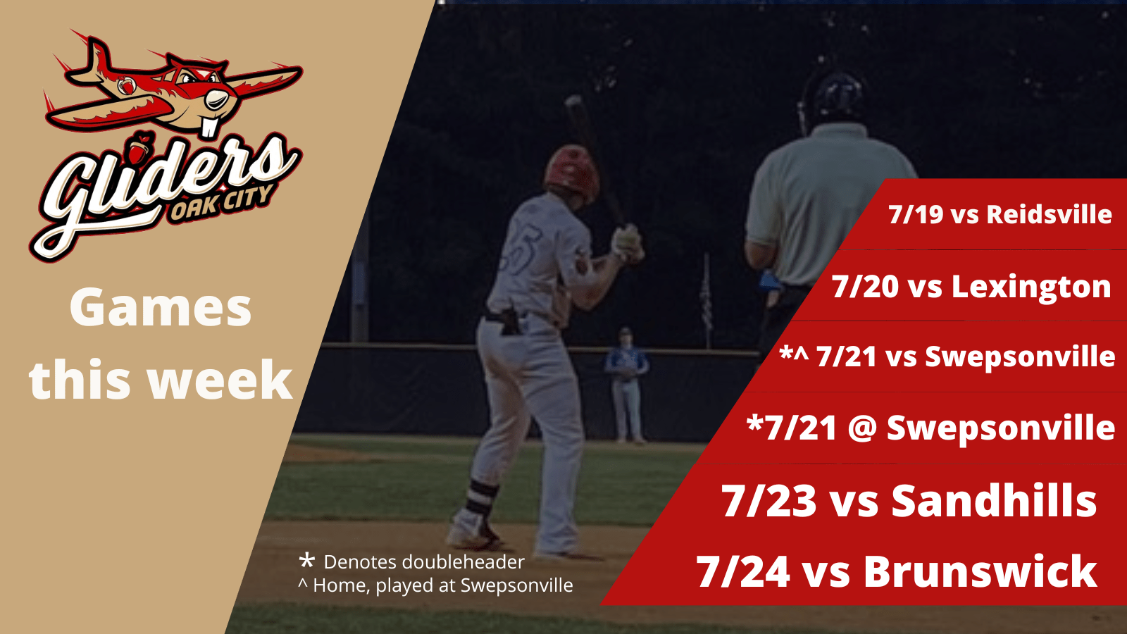 A week jammed pack full of Gliders baseball. we have four game game at