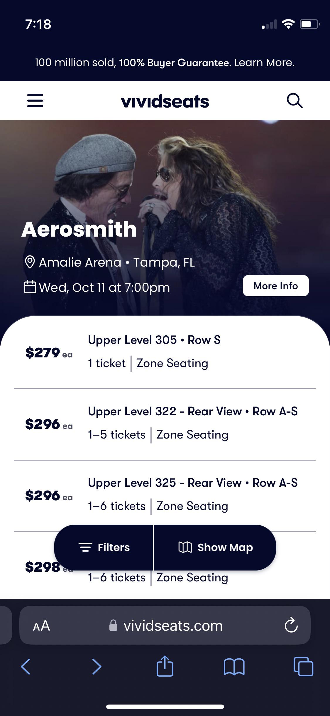 Vivid seats tickets??? r/Aerosmith