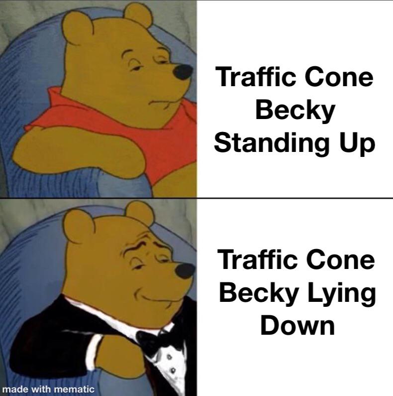 Traffic Cone Becky r/JackSucksAtLife