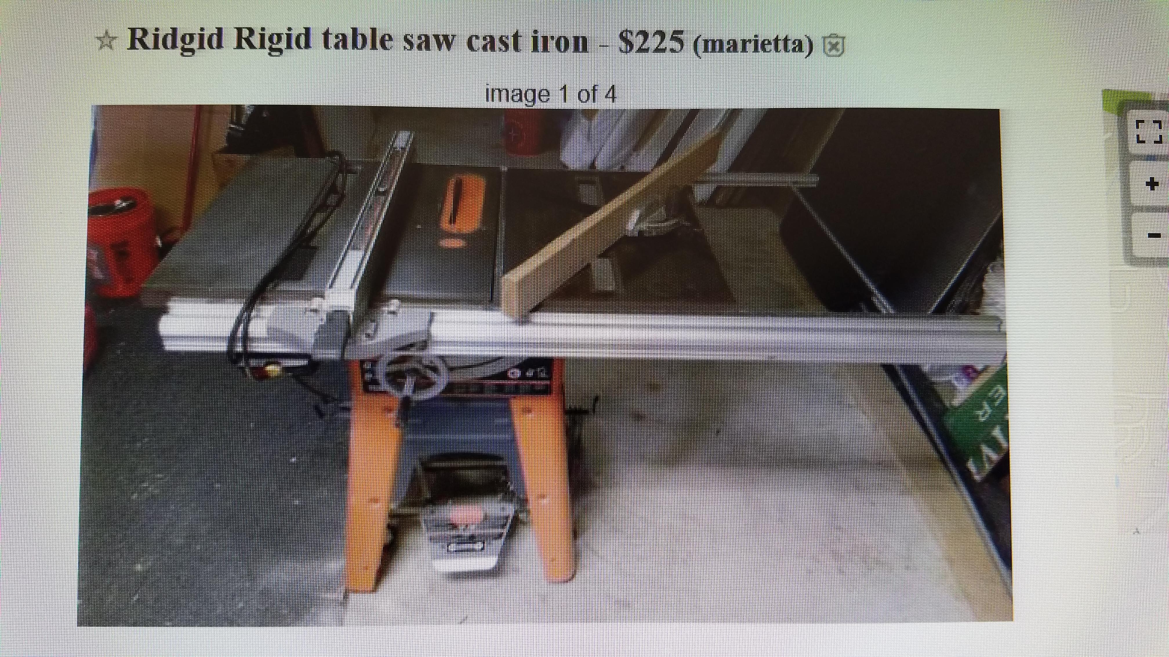 225 a deal for a cast iron rigid table saw? r/woodworking
