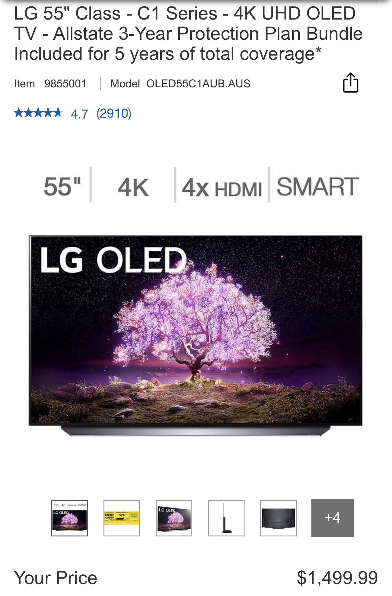 Is Costco’s 5year warranty (via All State) for 55’’ C1 1499 a good