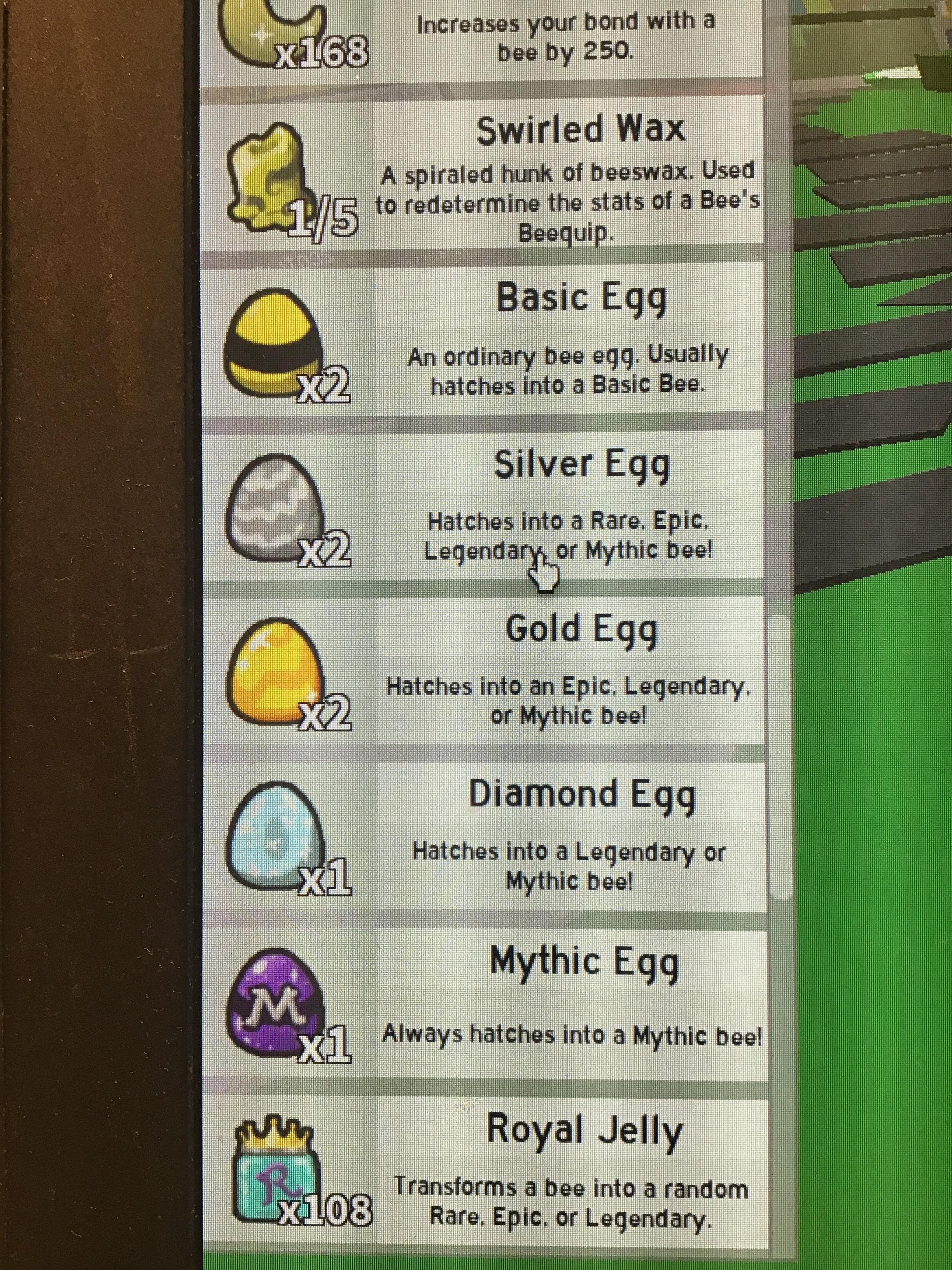 Just got a diamond egg from a legendary sprout r/BeeSwarmSimulator