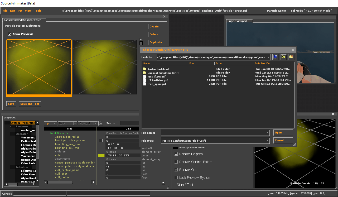 Does Blender's particle system have the ability to store particles for