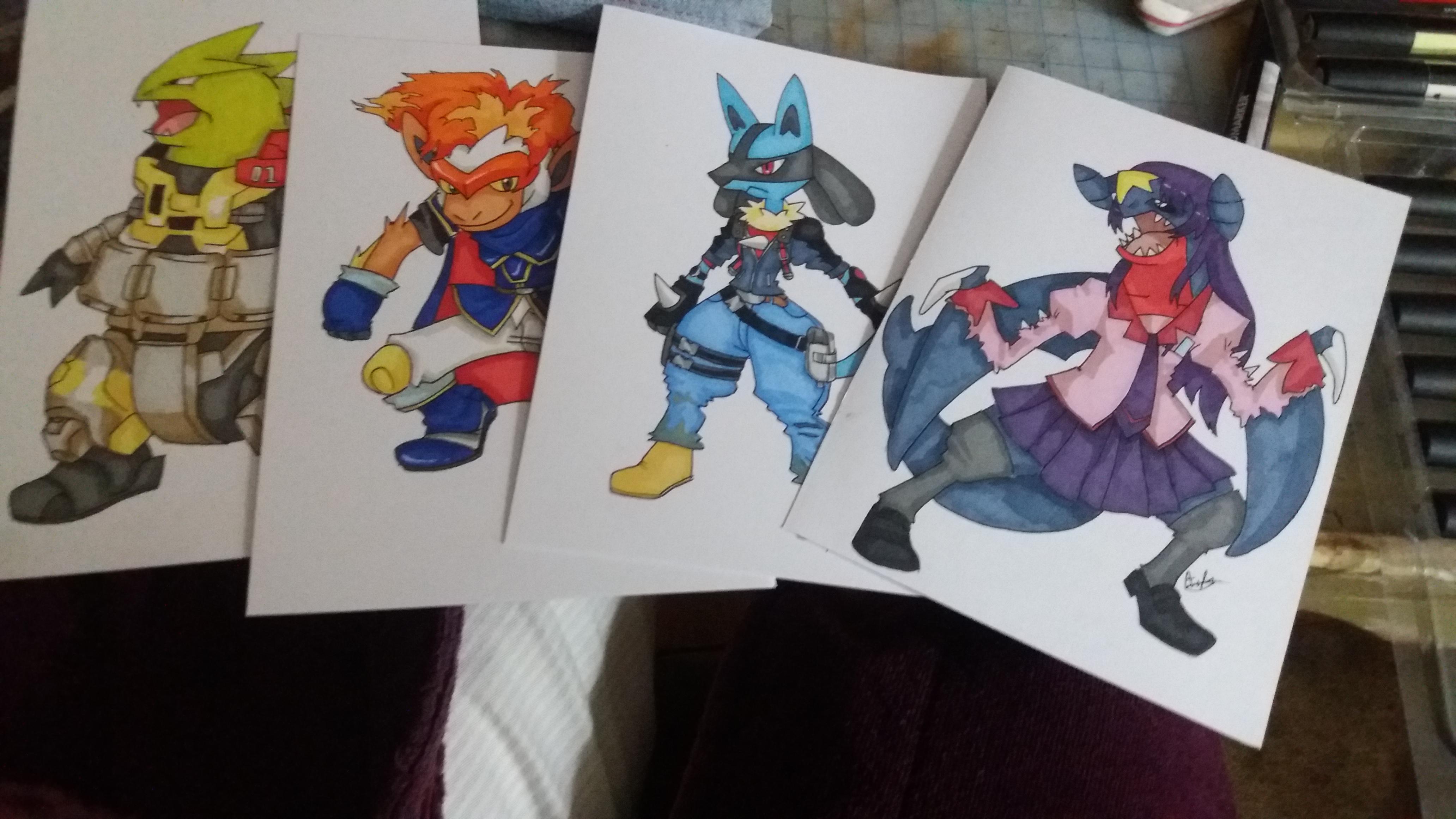 A friend of mine drew these pokemon as video game