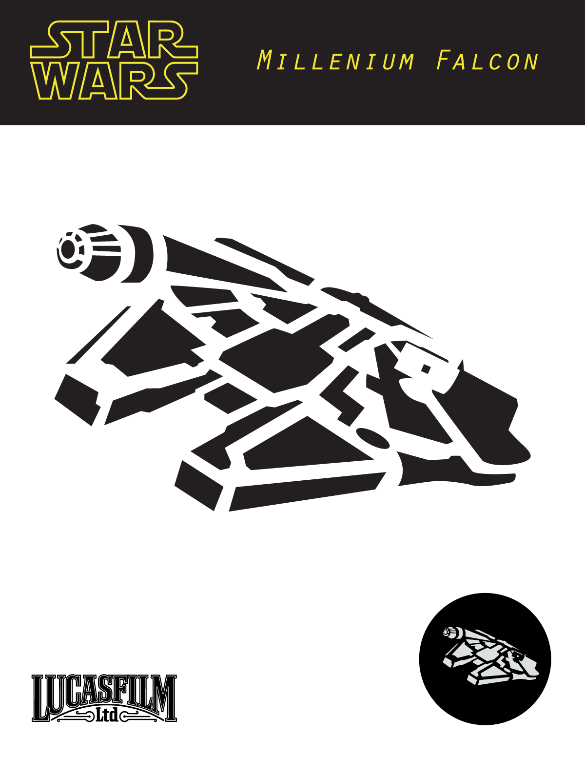 Star Wars Logo Stencil