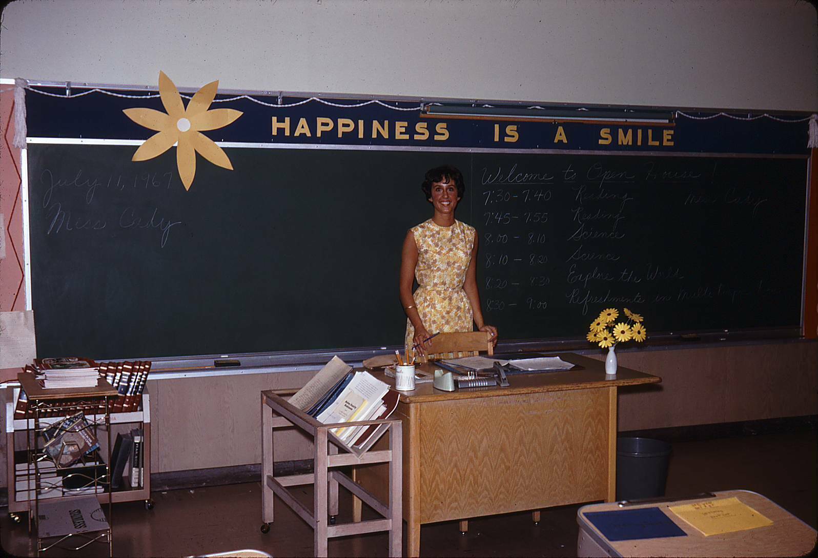 Happiness Is A Smile school teacher Miss Cady, July 7, 1967 r