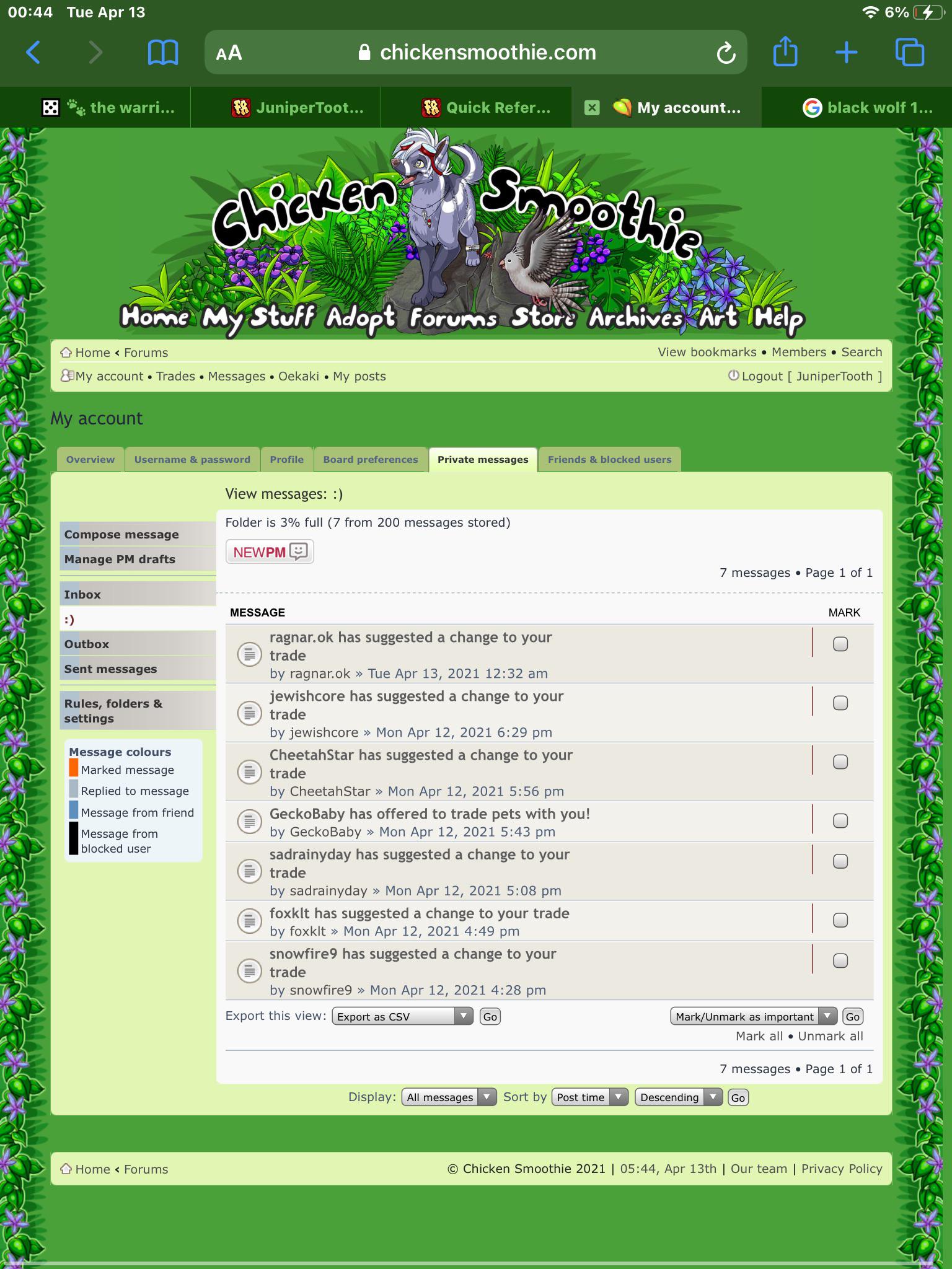 Little did anyone know I have a message folder for anyone who had ever