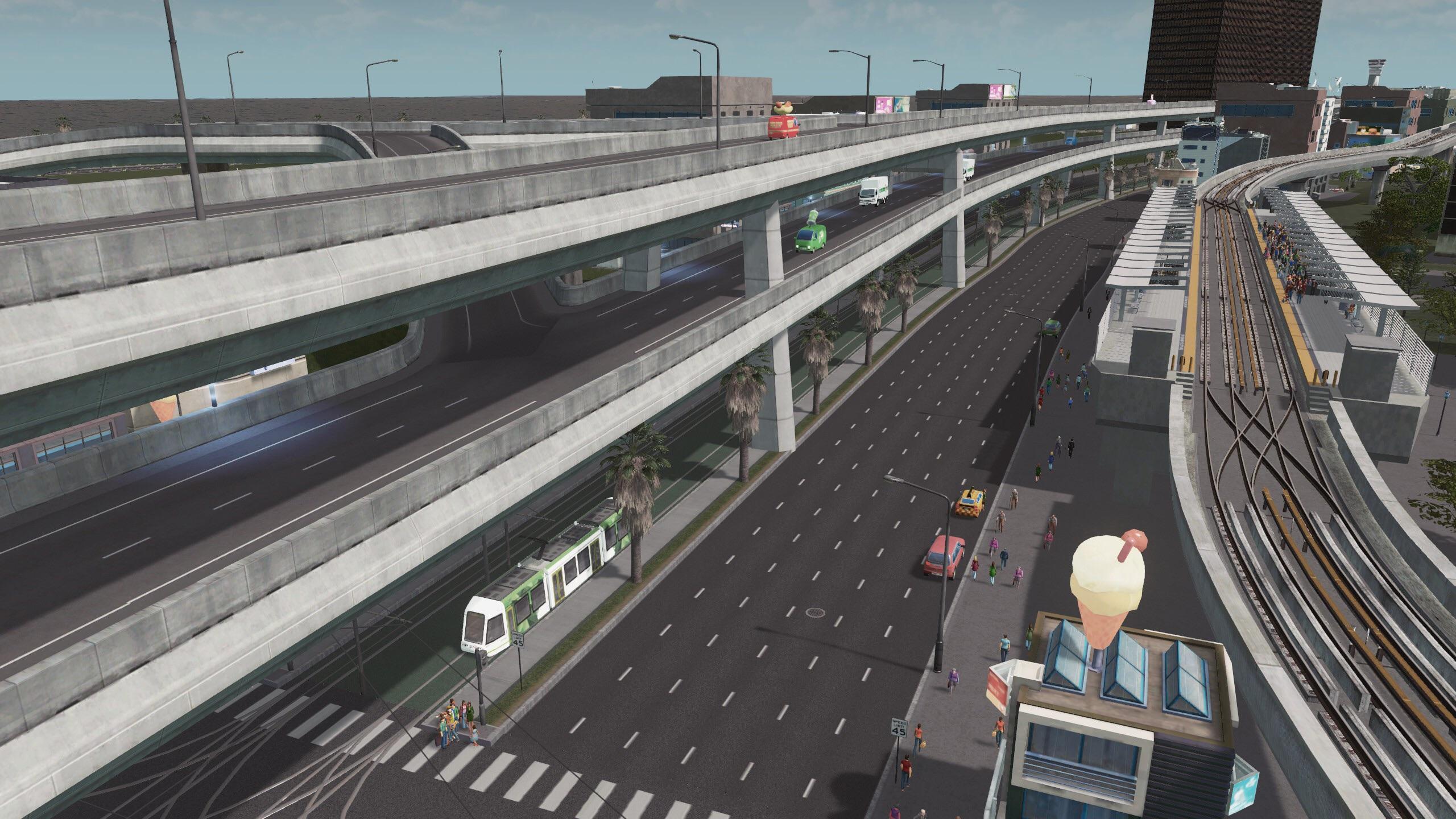 Made a 2 lane double decker hwy that runs through my city. Pretty proud
