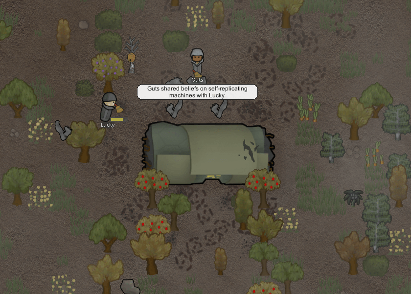 RimWorld My guys decided to clean around the newly landed pshychic ship