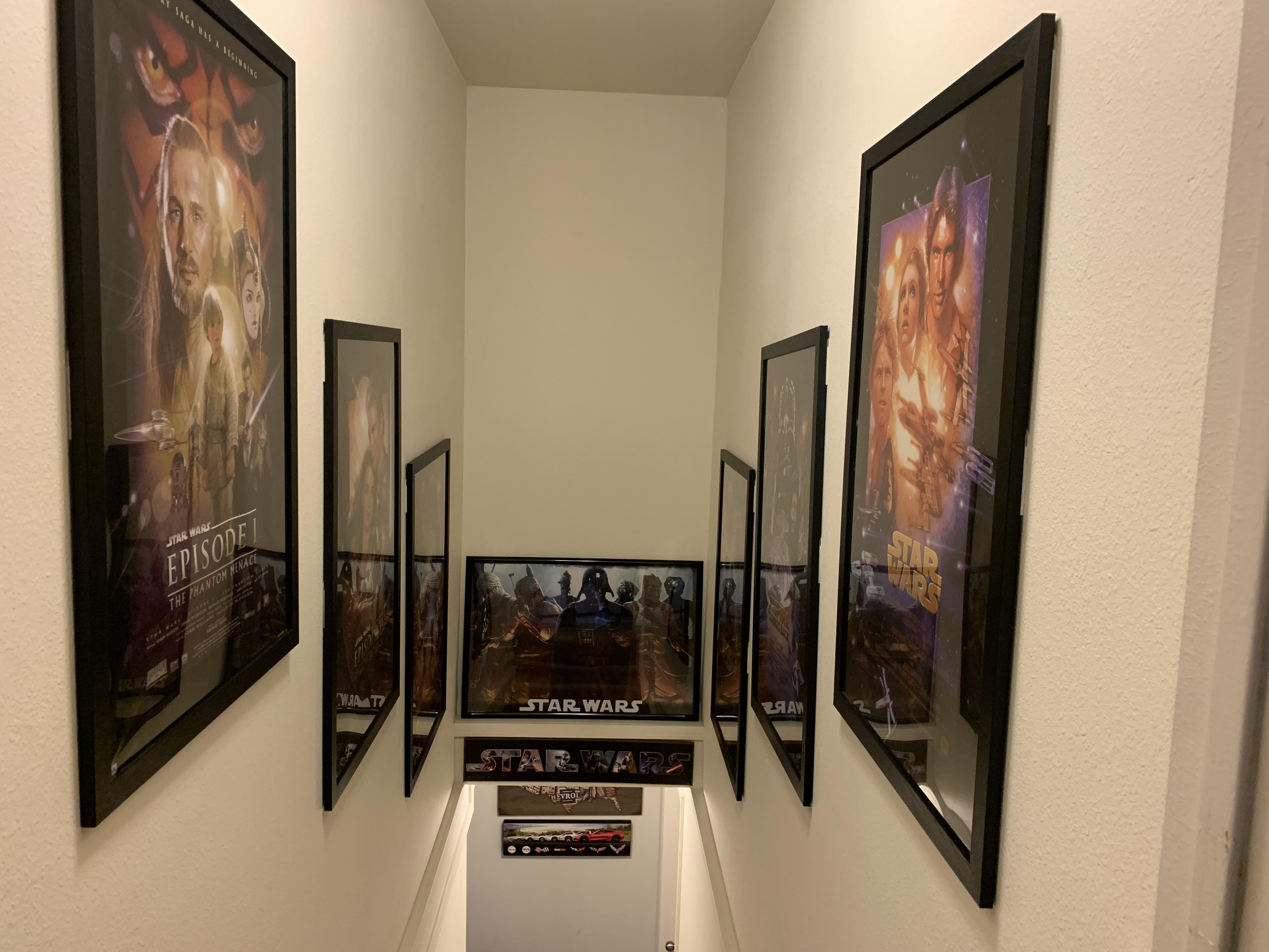 The entrance to my man cave is complete. r/StarWars