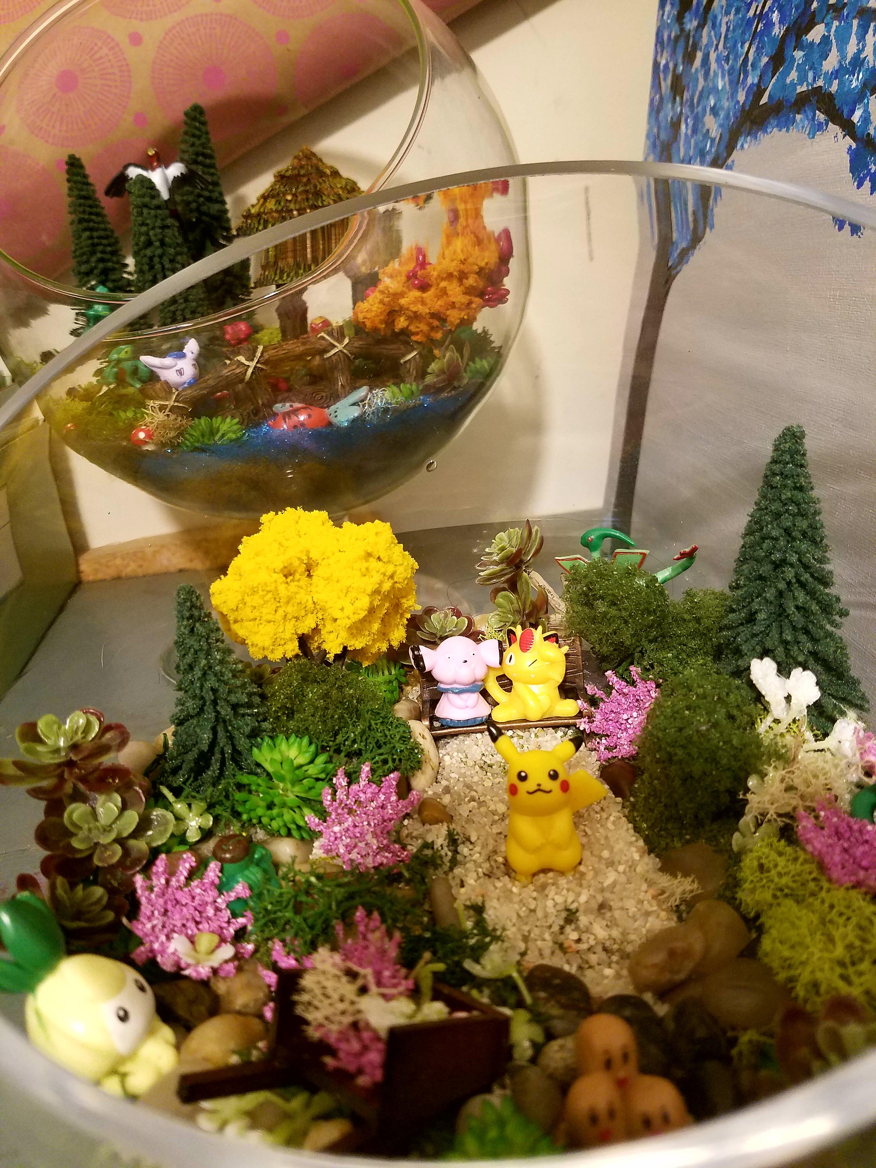 Made Pokemon terrariums for sister as Christmas gifts pokemon