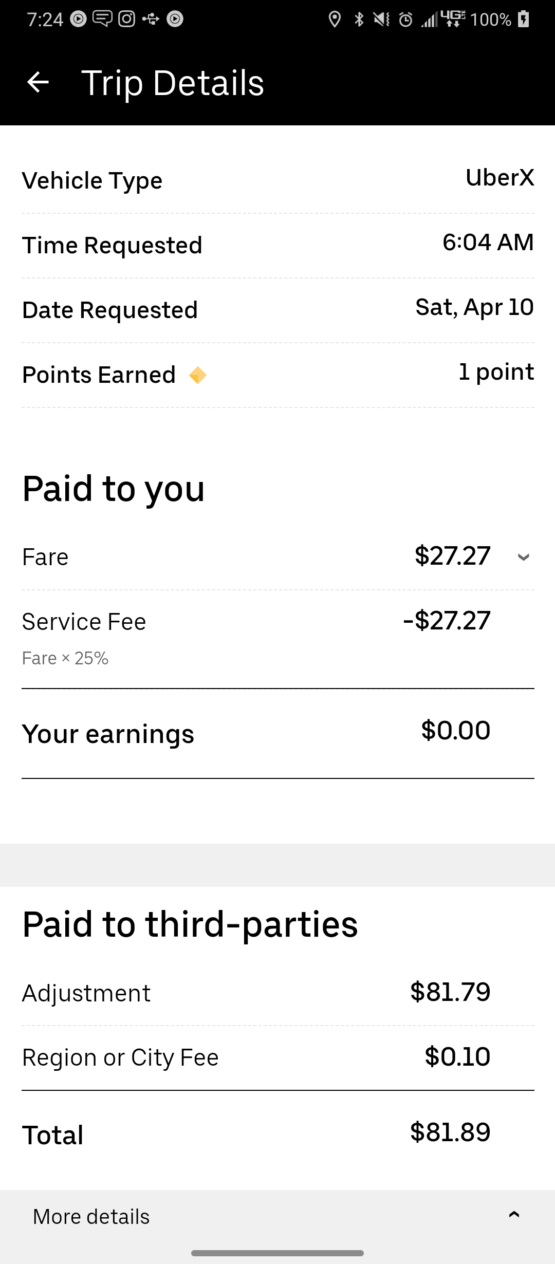 Just white screen when I try to open uber application