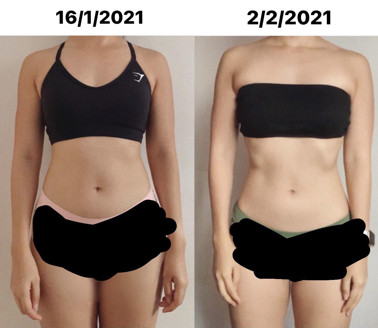 4”11 currently at 104lbs. my weight did not drop because I gained