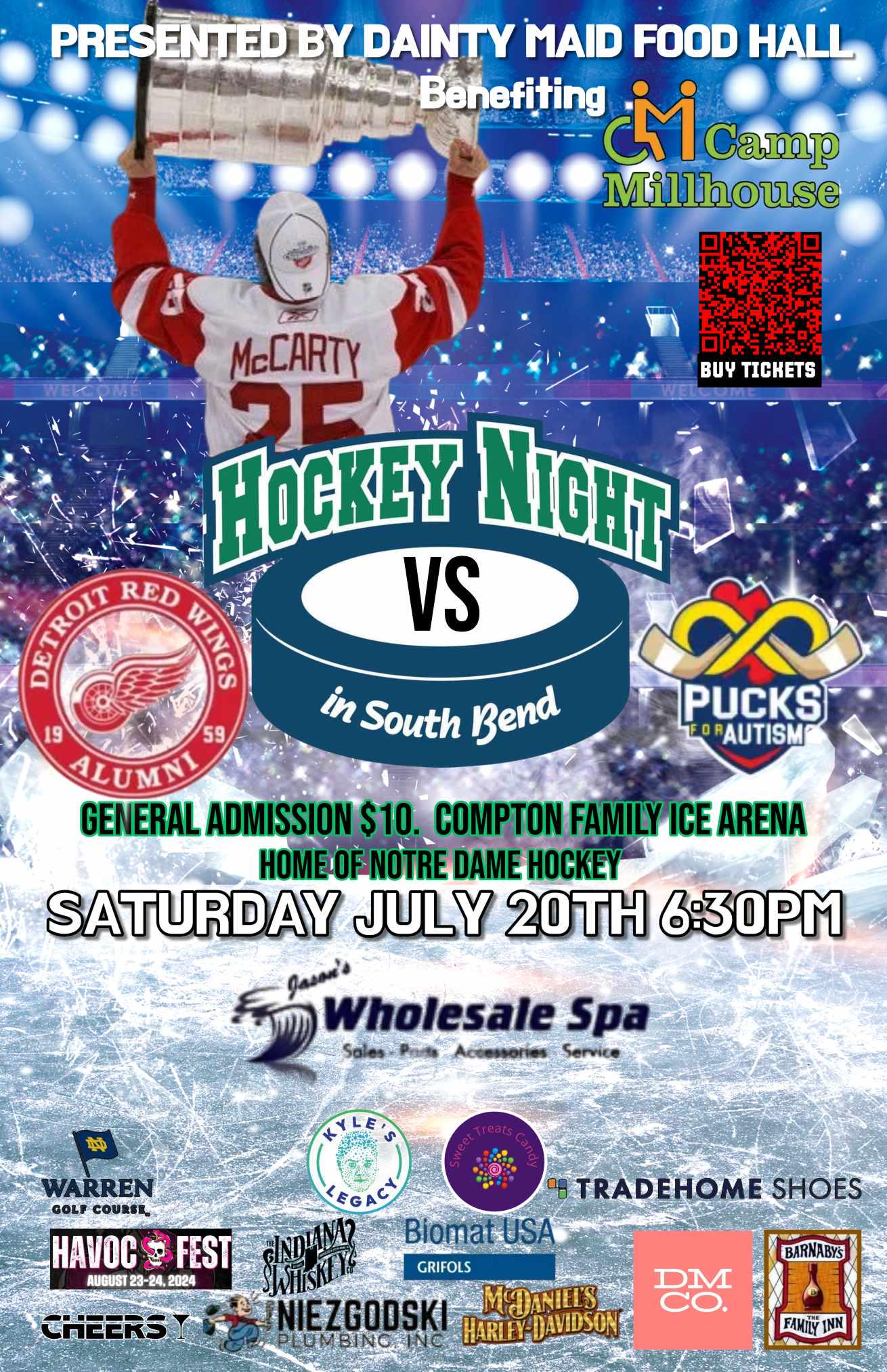 Detroit Red Wings Alumni Game Compton family ice arena July 20th r