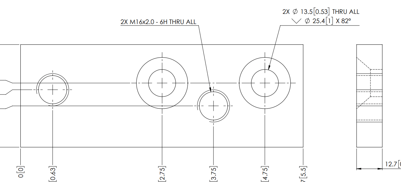 How Do I Show The Hidden Lines of The Holes In The Side Profile View