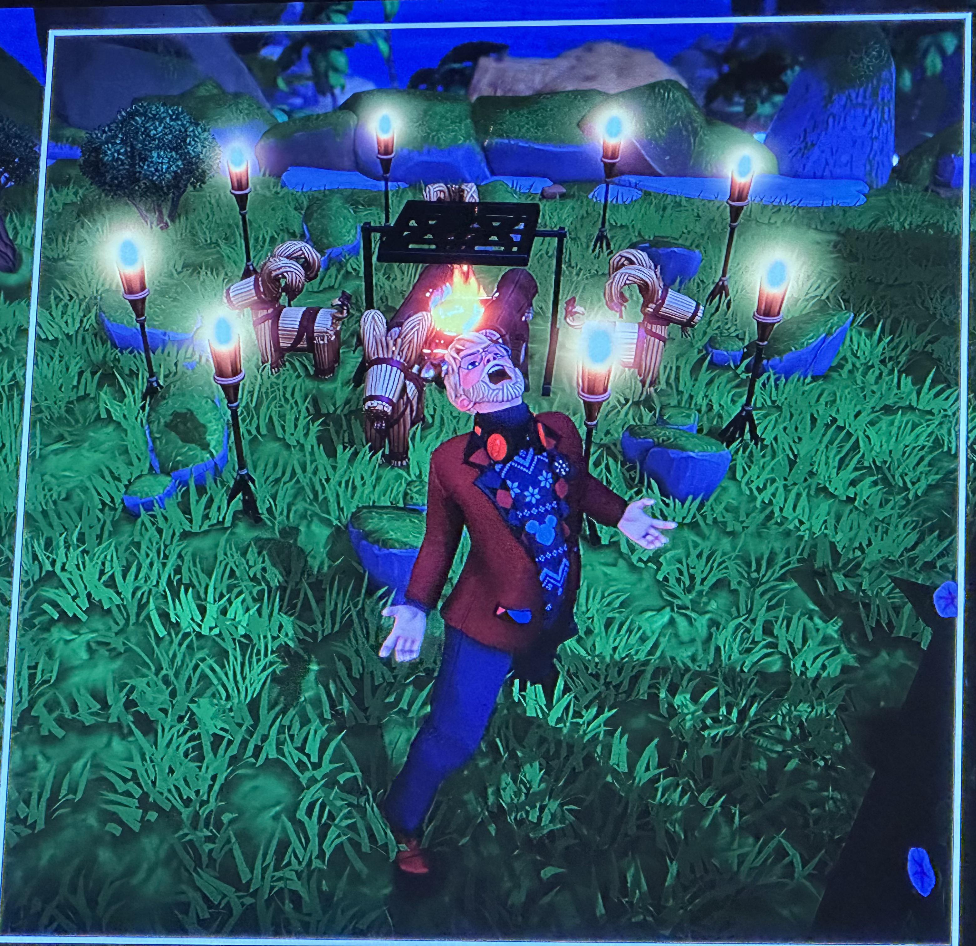 You make cute decorations. I make a Yule Goat summoning circle. We are